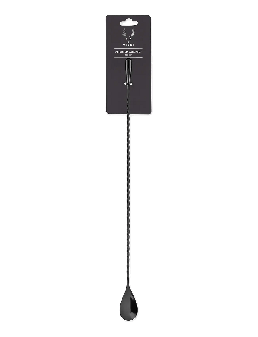 Viski - 40cm Gunmetal Weighted Barspoon by Viski® - gunmetal - 4