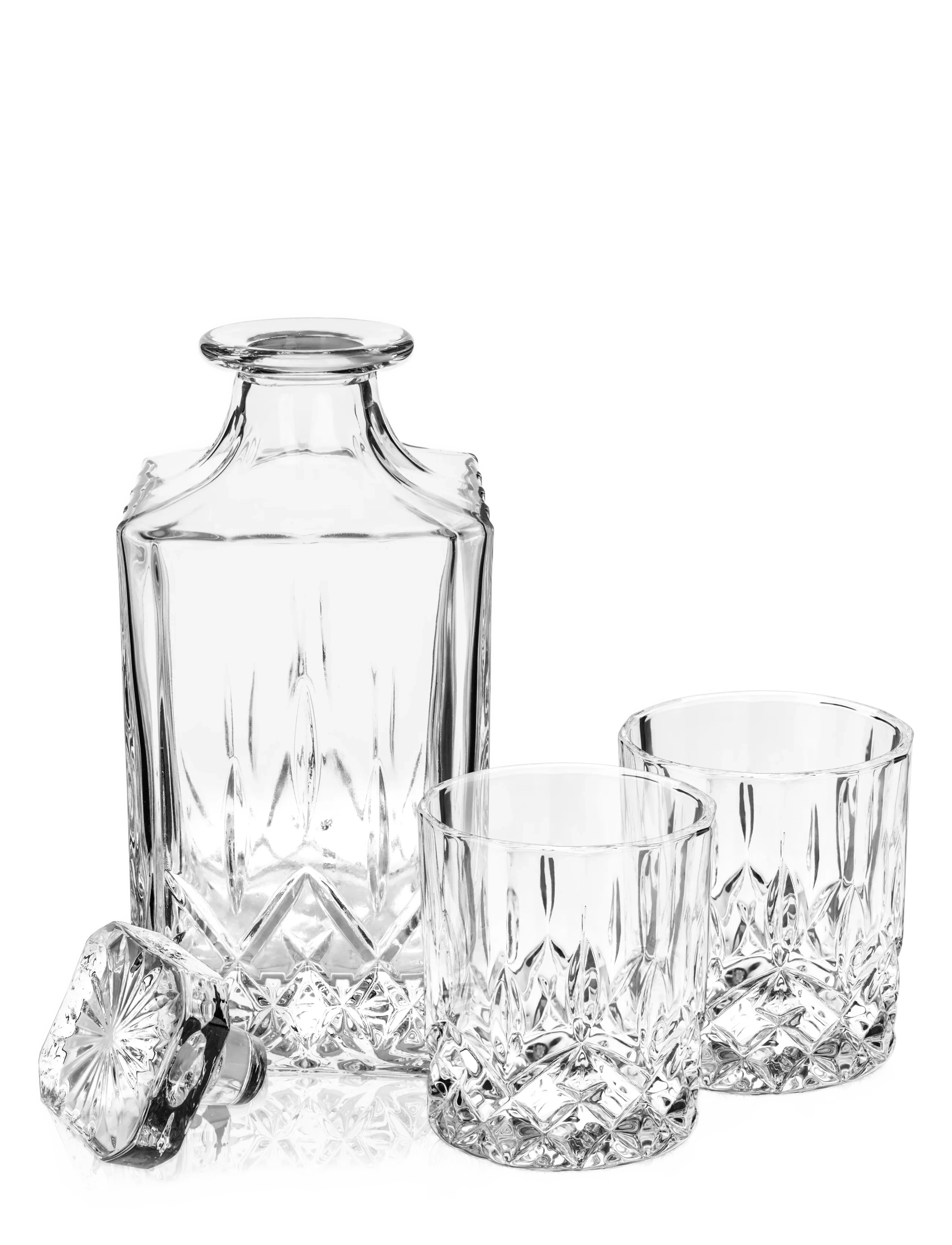 Viski Admiral™ 3-Piece Decanter & Tumbler Set by Viski® - Dricksglas - TRANSPARENT / clear
