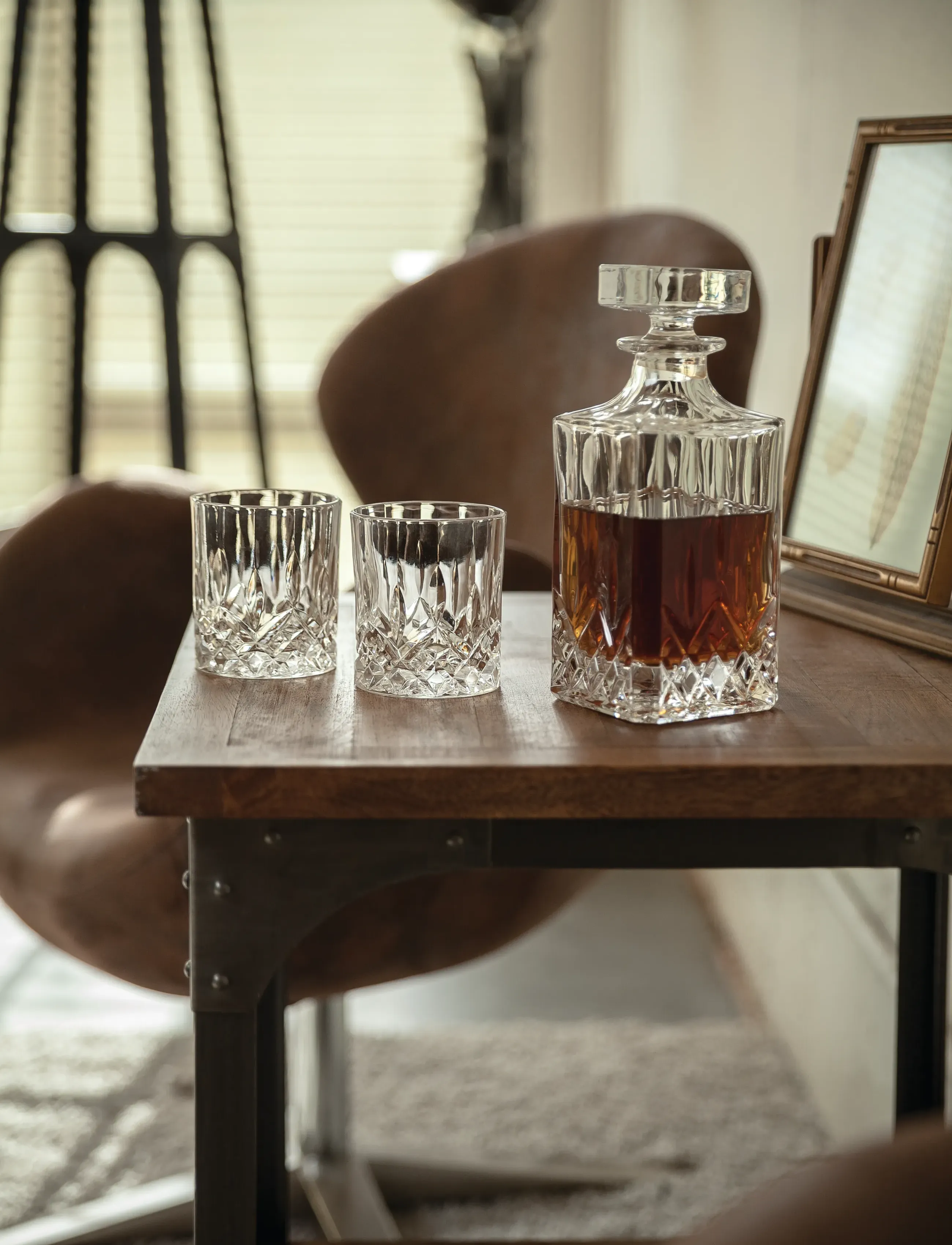Viski - Admiral™ 3-Piece Decanter & Tumbler Set by Viski® - transparent - 0