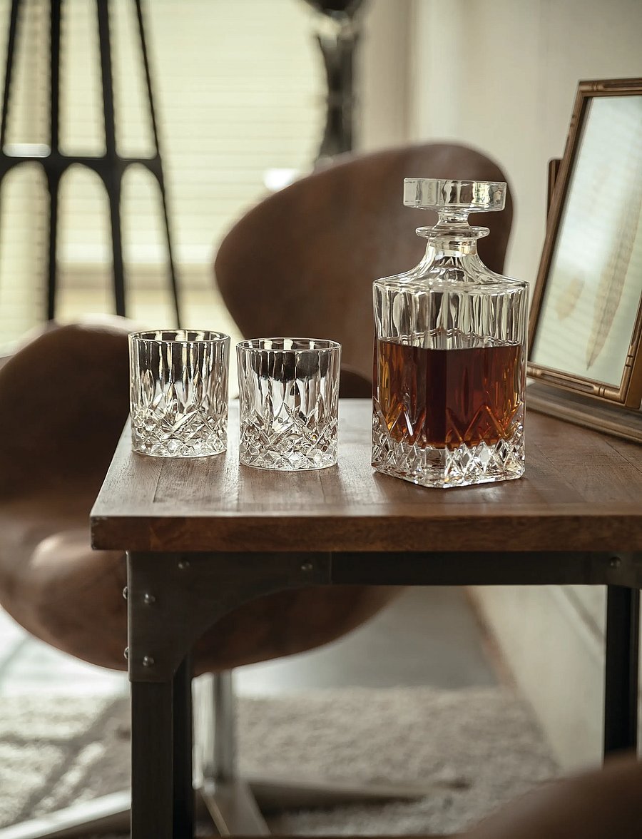 Viski - Admiral™ 3-Piece Decanter & Tumbler Set by Viski® - transparent - 0