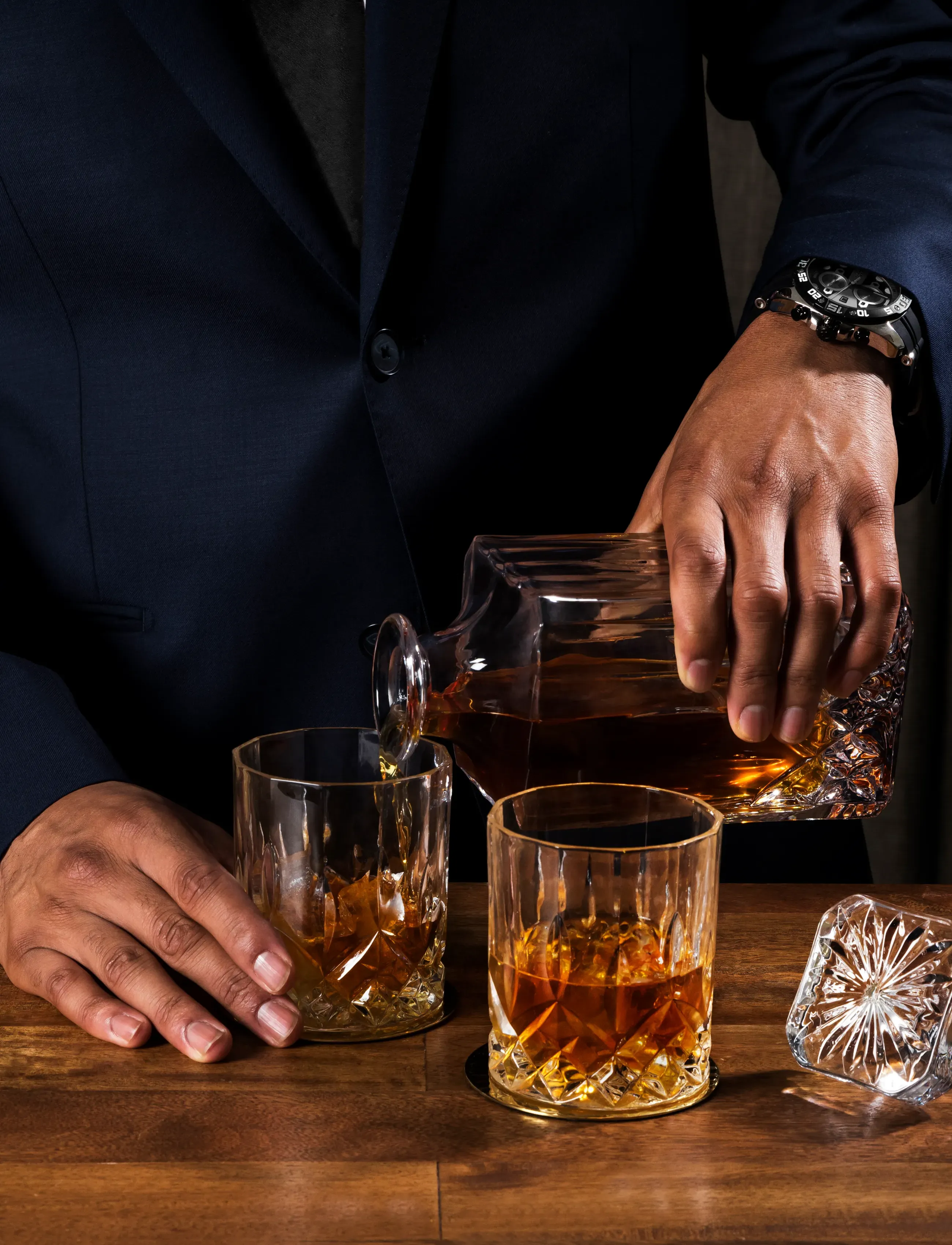 Viski - Admiral™ 3-Piece Decanter & Tumbler Set by Viski® - transparent - 4