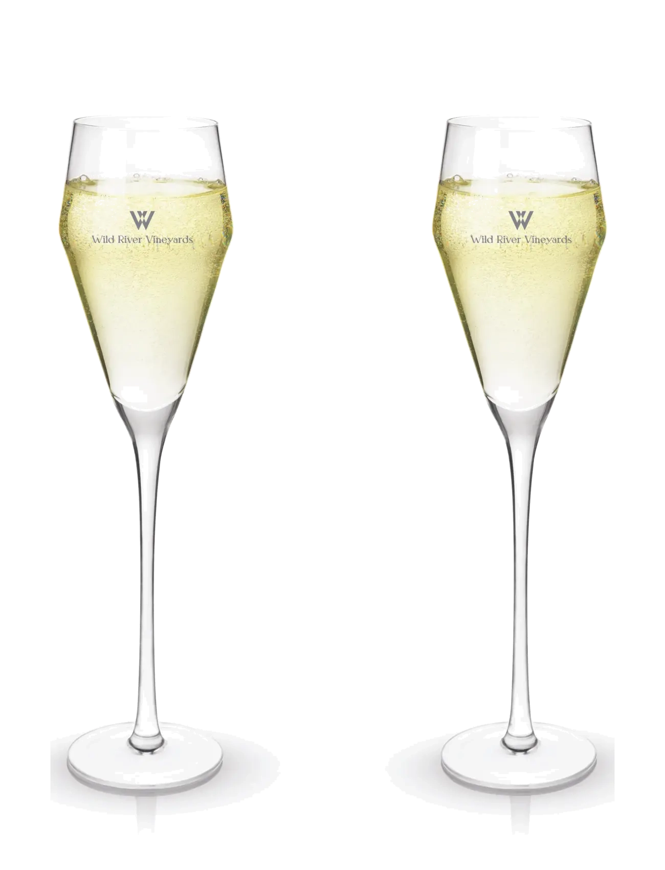 Viski - Angled Crystal Prosecco Glasses by Viski® - transparent - 2