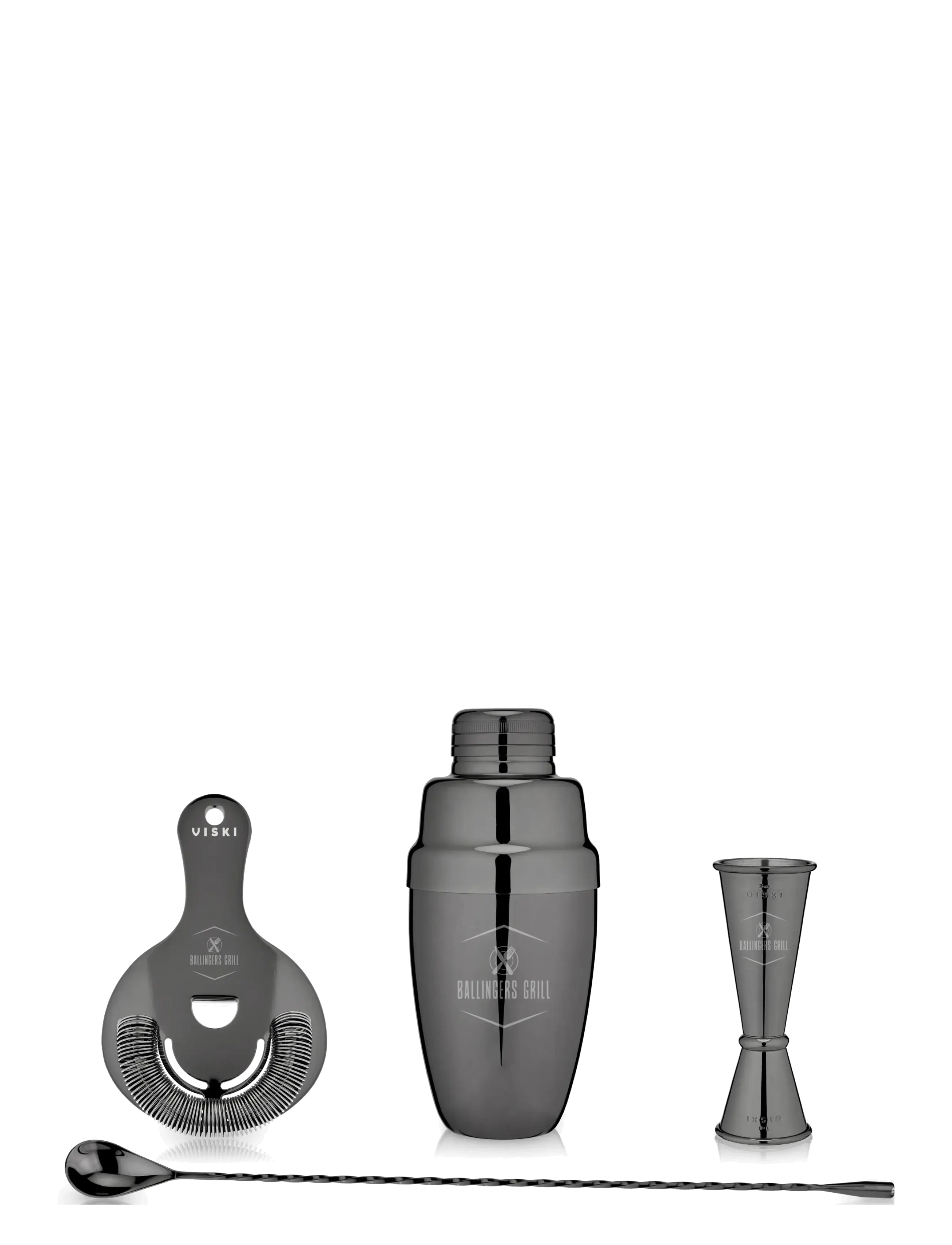 Viski - Gunmetal Mixologist Barware Set