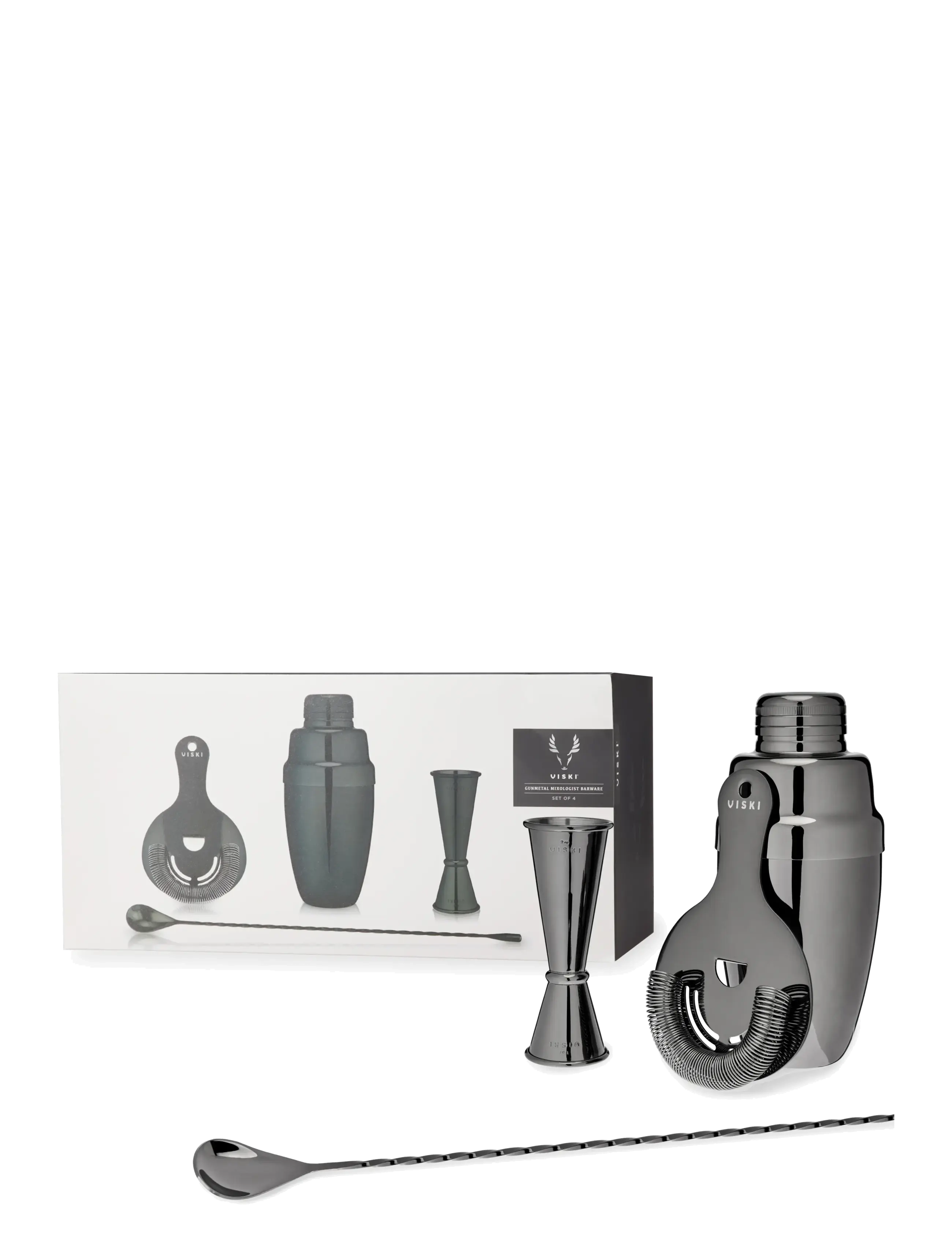 Viski - Gunmetal Mixologist Barware Set by Viski® - shakers & cocktailtillbehör - gunmetal - 2