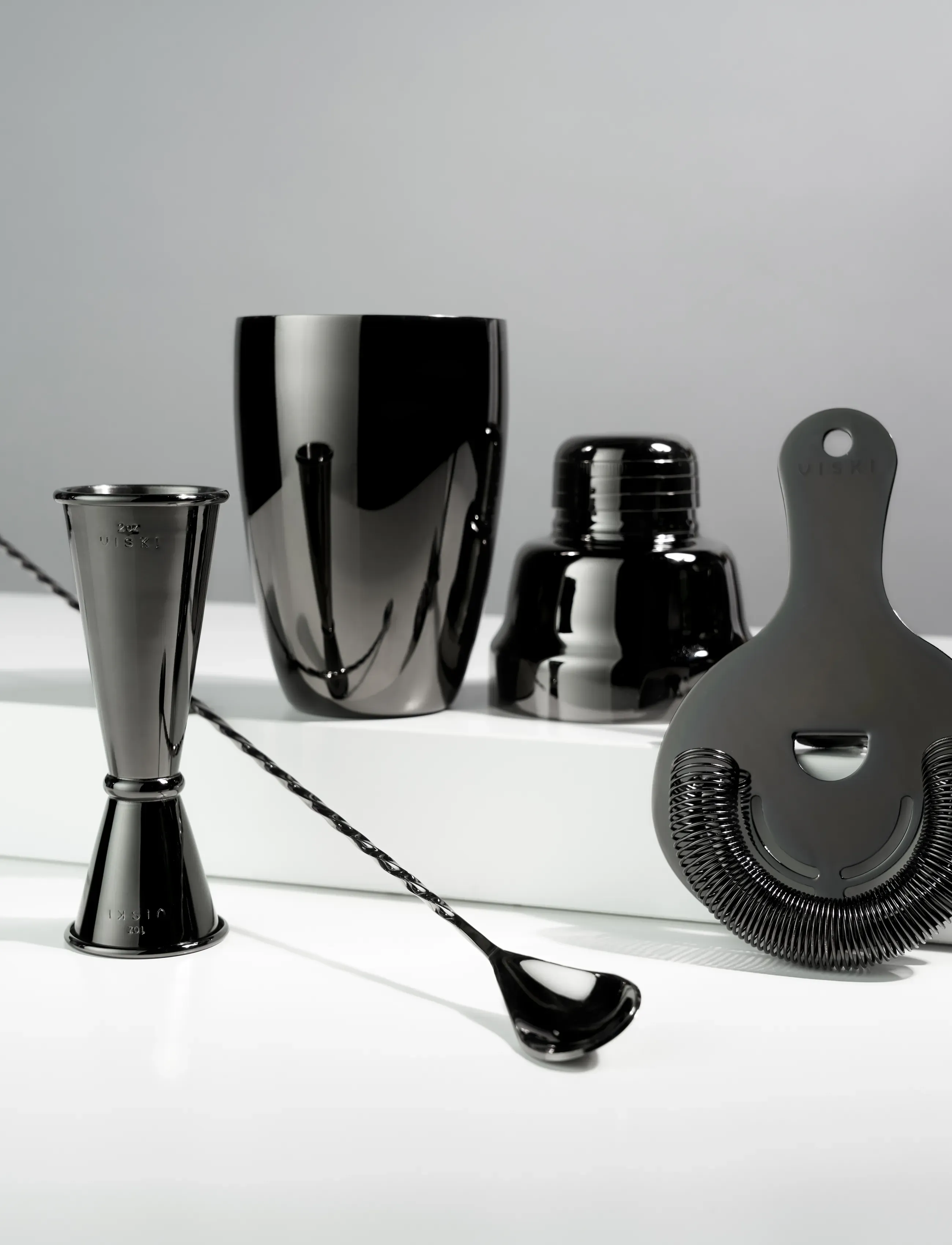 Viski - Gunmetal Mixologist Barware Set by Viski® - shakers & cocktailtillbehör - gunmetal - 5