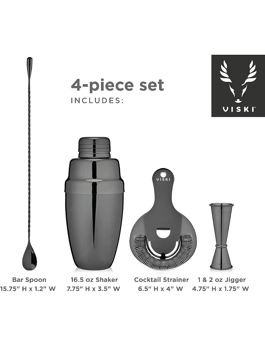 Viski - Gunmetal Mixologist Barware Set by Viski® - gunmetal - 3