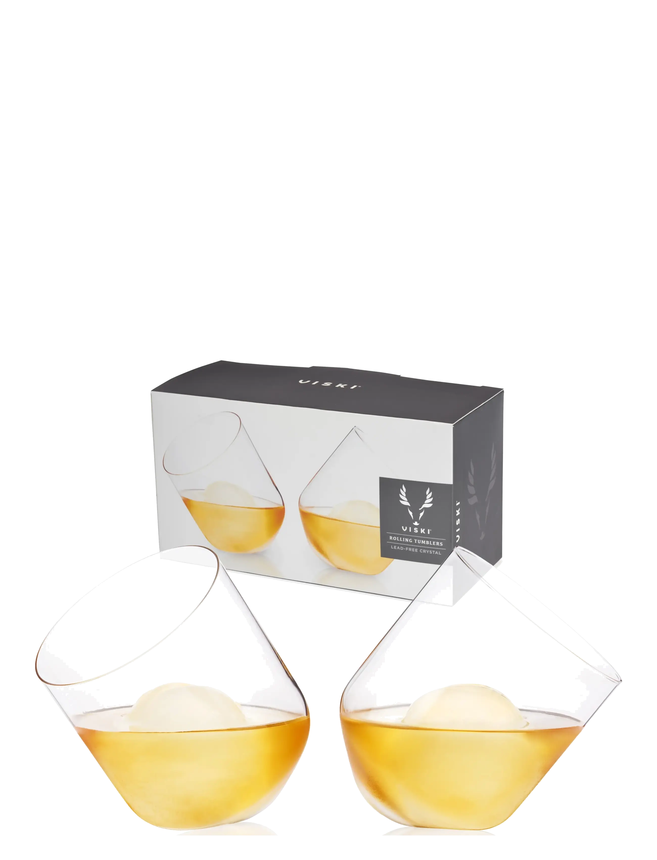 Viski - Rolling Crystal Whiskey Tumblers by Viski® - transparent - 5