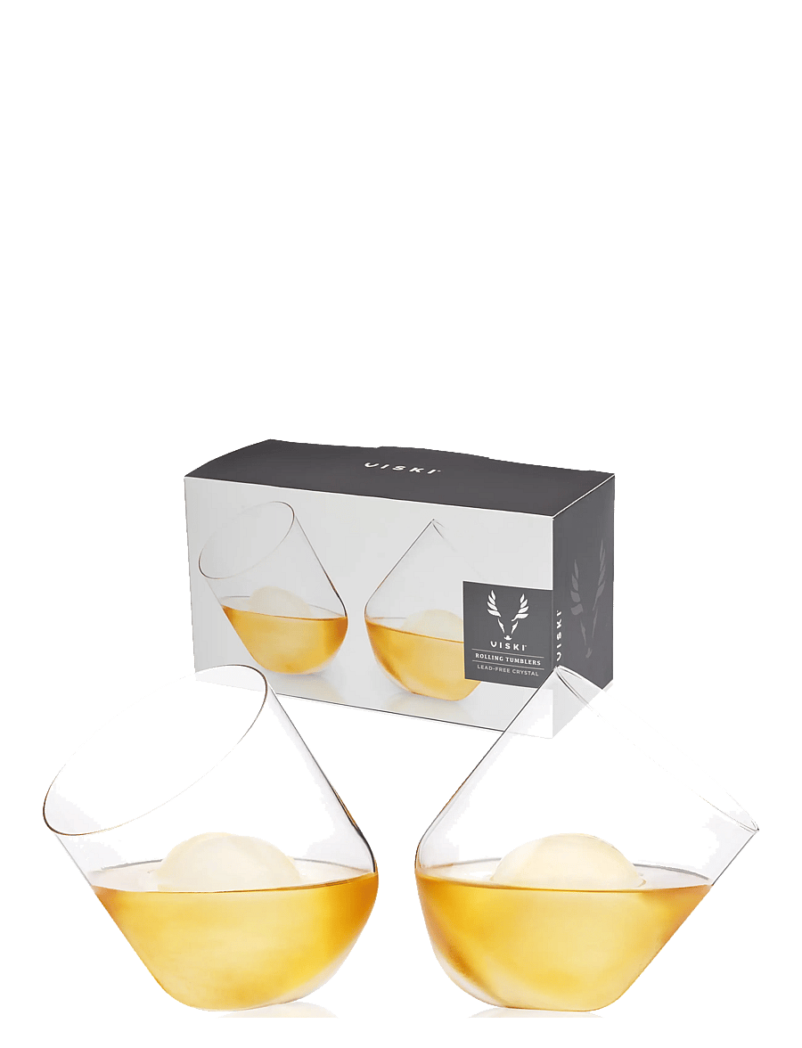 Viski - Rolling Crystal Whiskey Tumblers by Viski® - transparent - 5