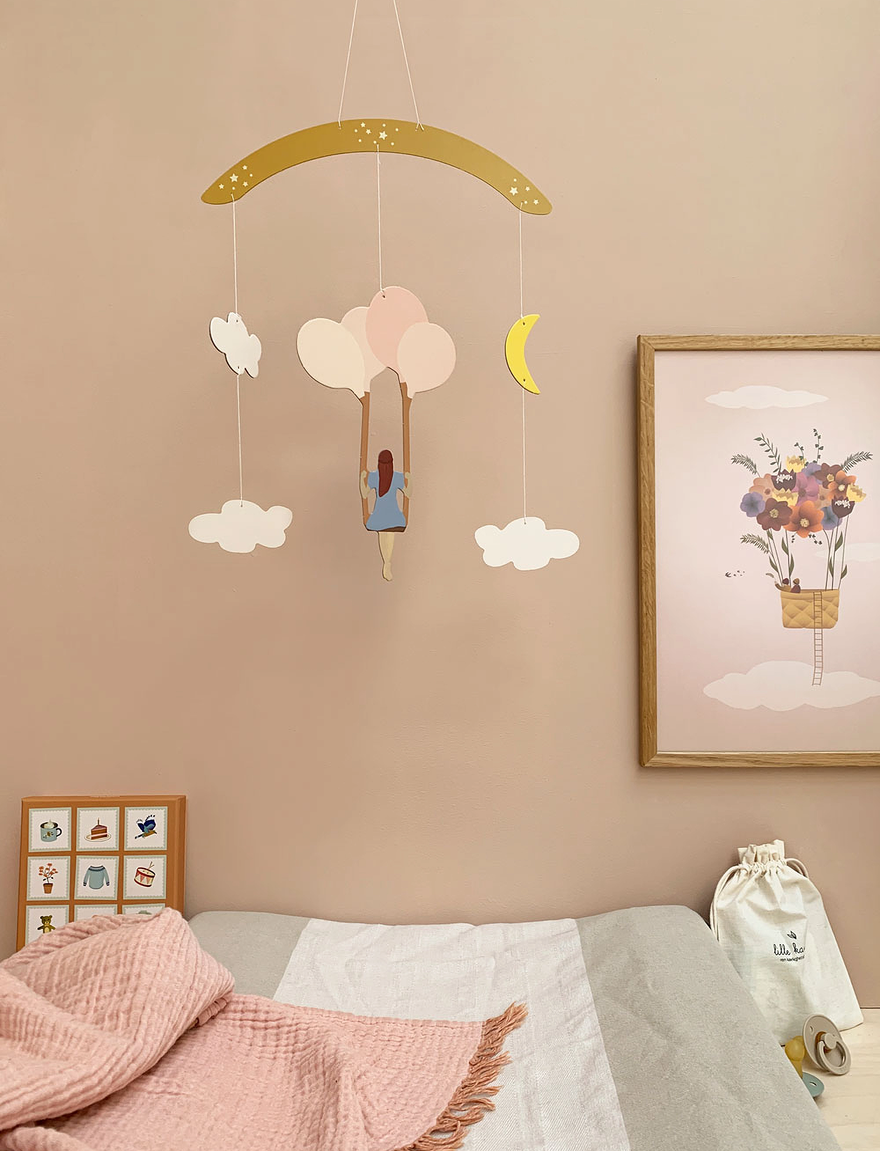 Vissevasse Balloon Dream Mobile, One Size, Baby Sleep, Mehrfarbig/gemustert - Mobile Clouds, Kinder