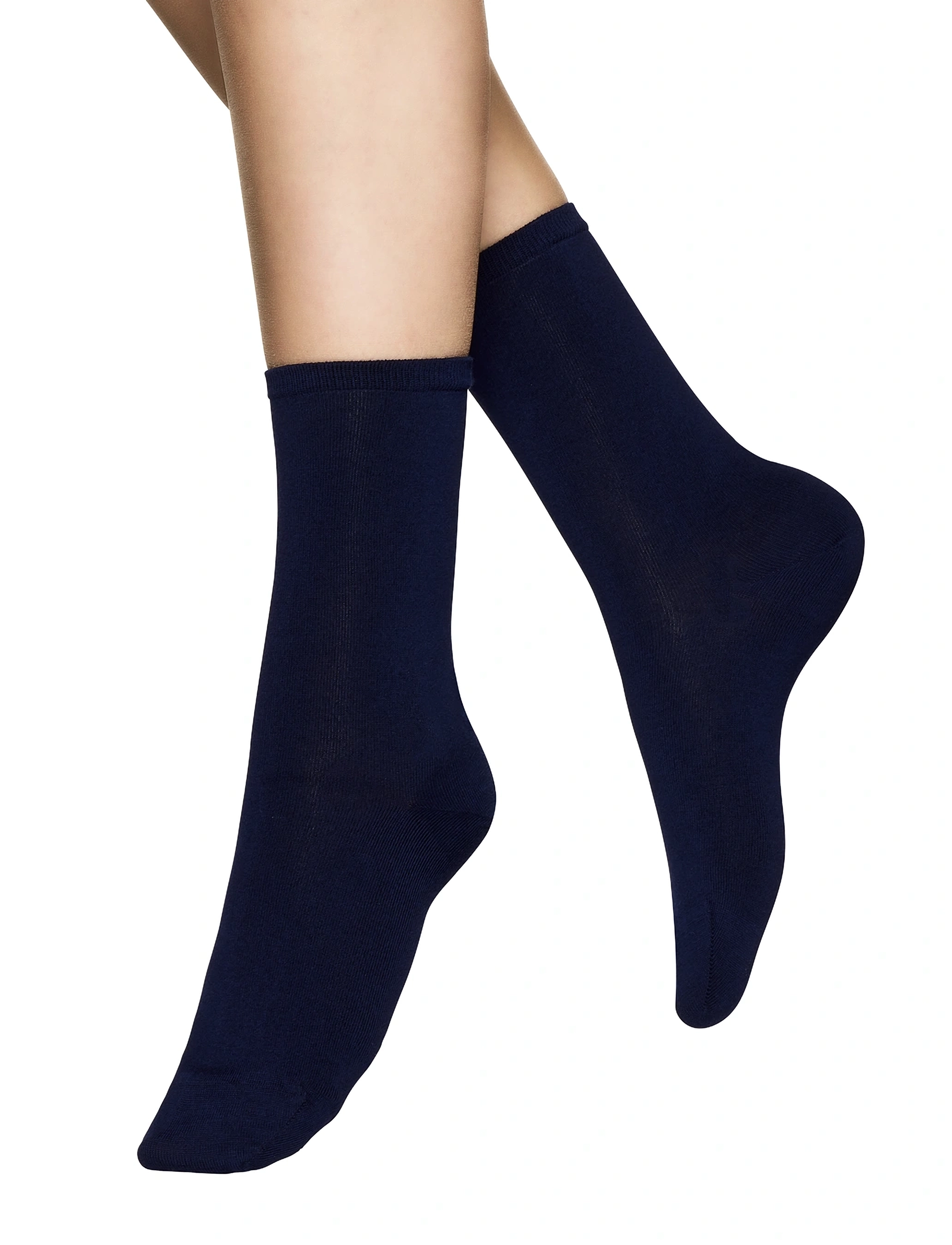 Vogue Cotton Socks, 36-38, Marineblau - Regular Frauen