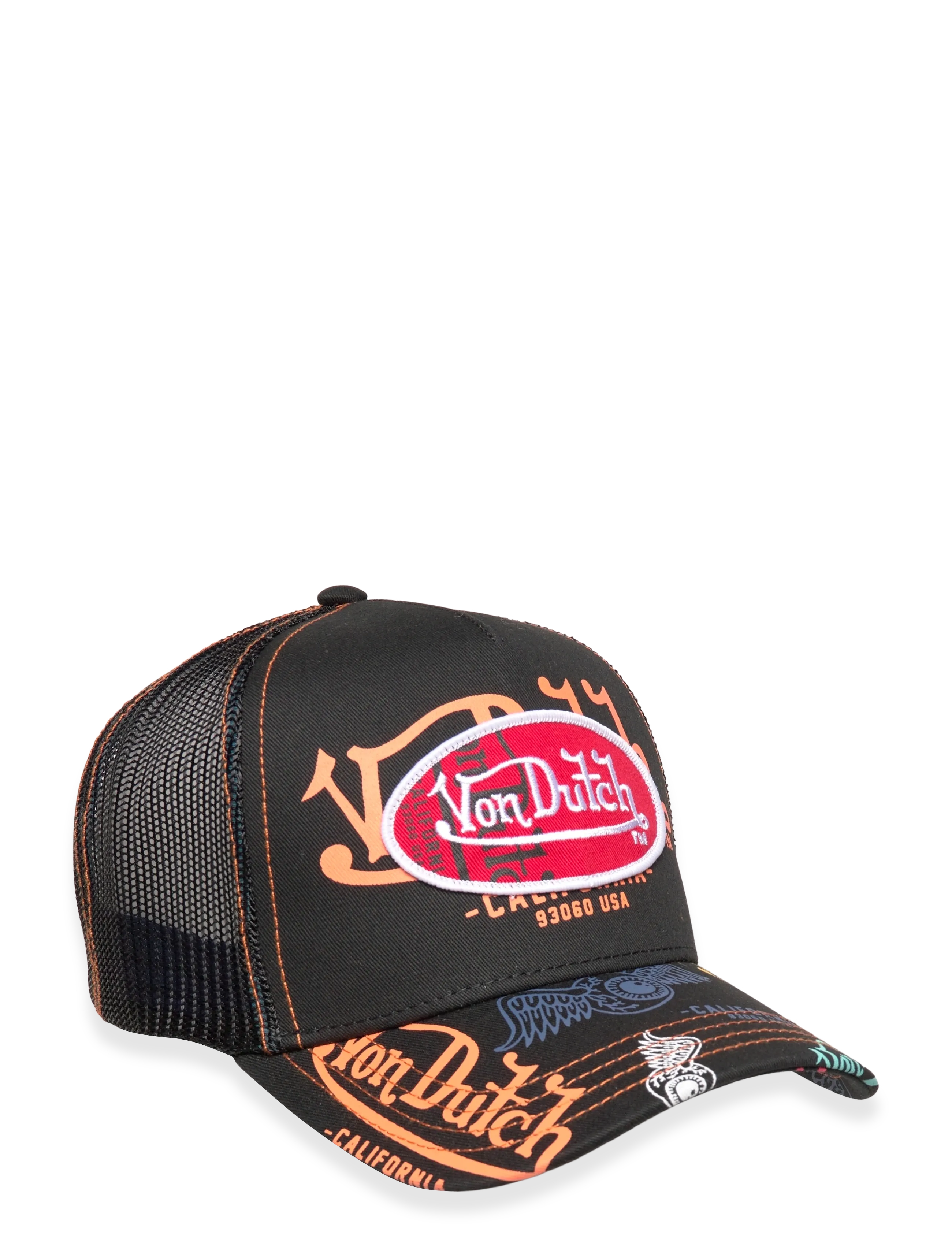 VON DUTCH Oval Patch Schwarz/Multicolor Trucker Von Dutch Schwarz - One Size - Herren