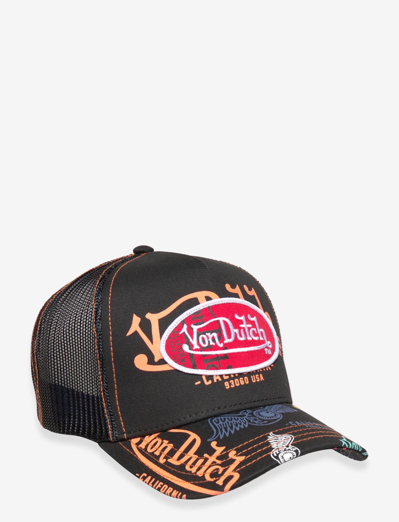 Von Dutch - Oval Patch Black/Multicolor Trucker Von Dutch - laveste priser - black-multicolor - 0