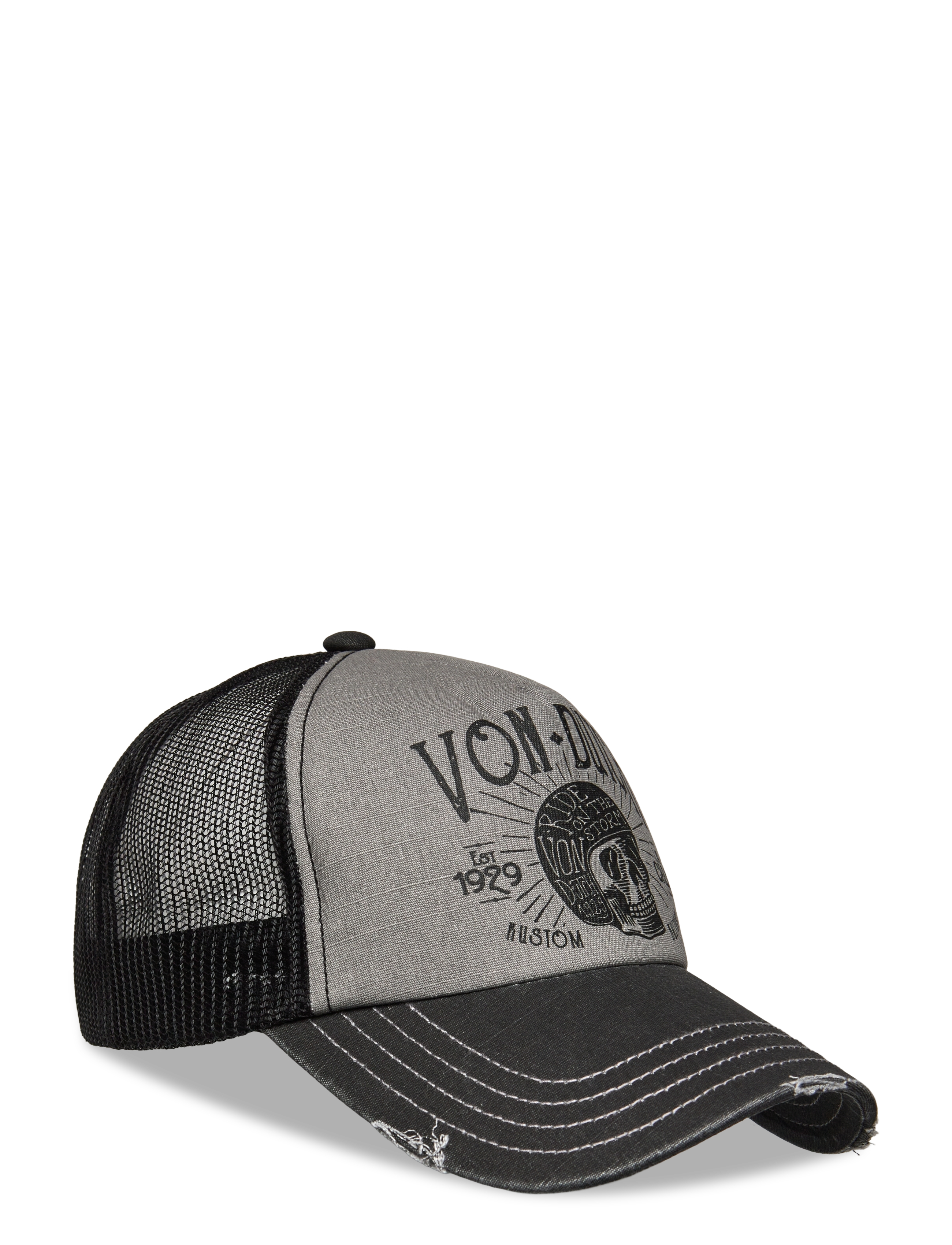 Von Dutch Screen Print Black -Grey Trucker Von Dutch - Dagens superdeals - BLACK - GREY / black