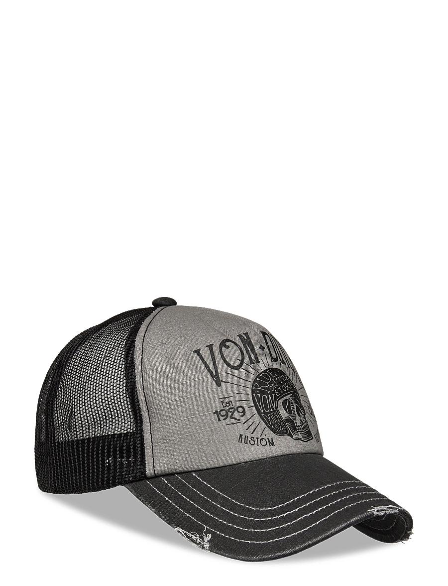 Von Dutch - Screen Print Black/Grey Trucker Von Dutch - kepsar - black - grey - 0