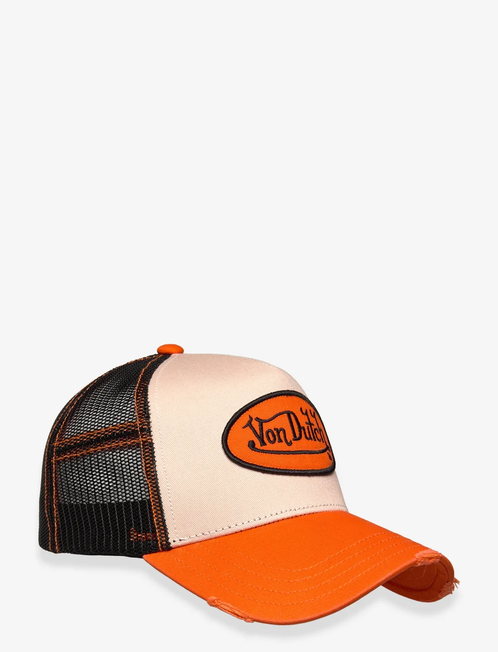 Von Dutch - Oval Patch Black - Beige - Orange Trucker Von Dutch - kappen - black - beige - orange - 0