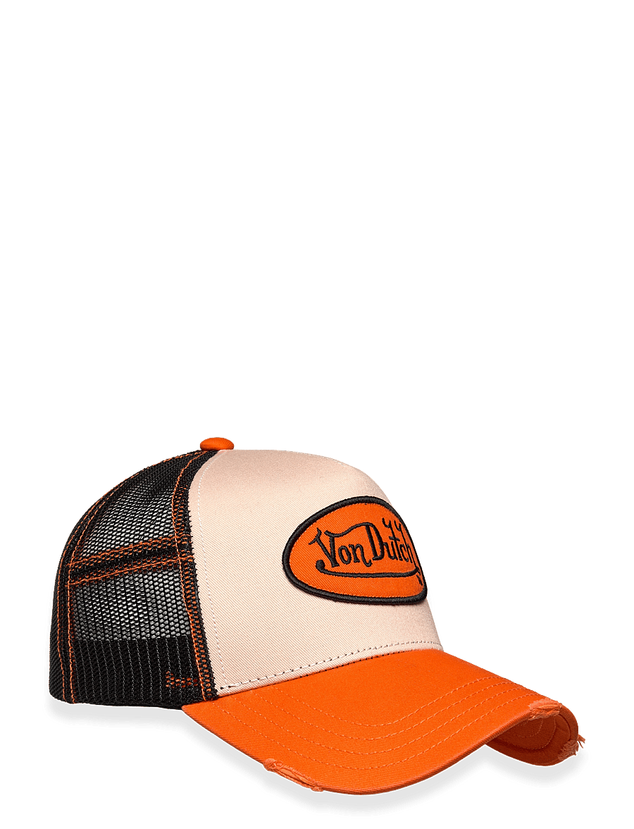 Von Dutch - Oval Patch Sum Trucker Black/White/Dark Green Von Dutch - kappen - black - beige - orange - 0