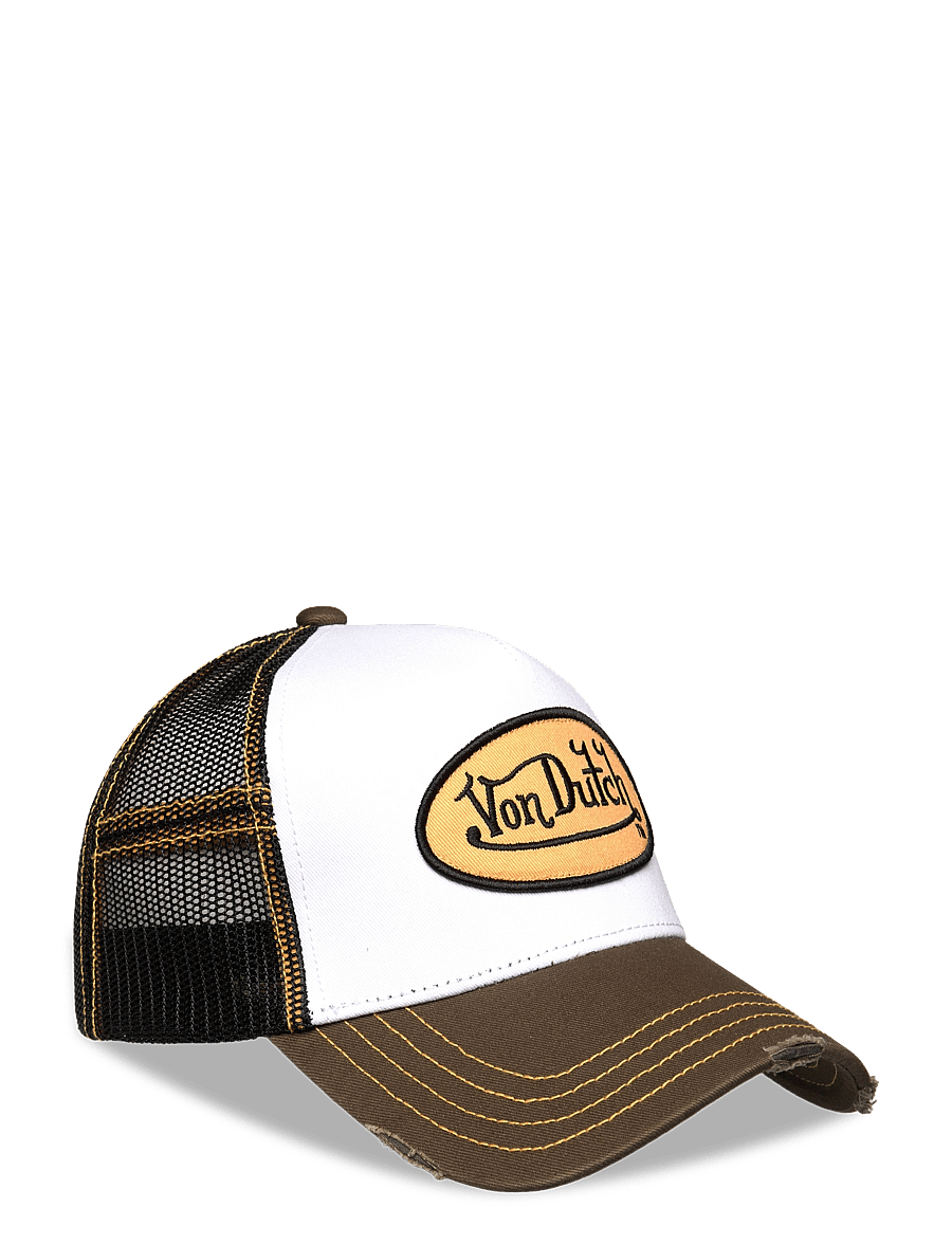 Von Dutch - Oval Patch Sum Trucker Black/White/Dark Green Von Dutch - kappen - black - white - dark green - 0