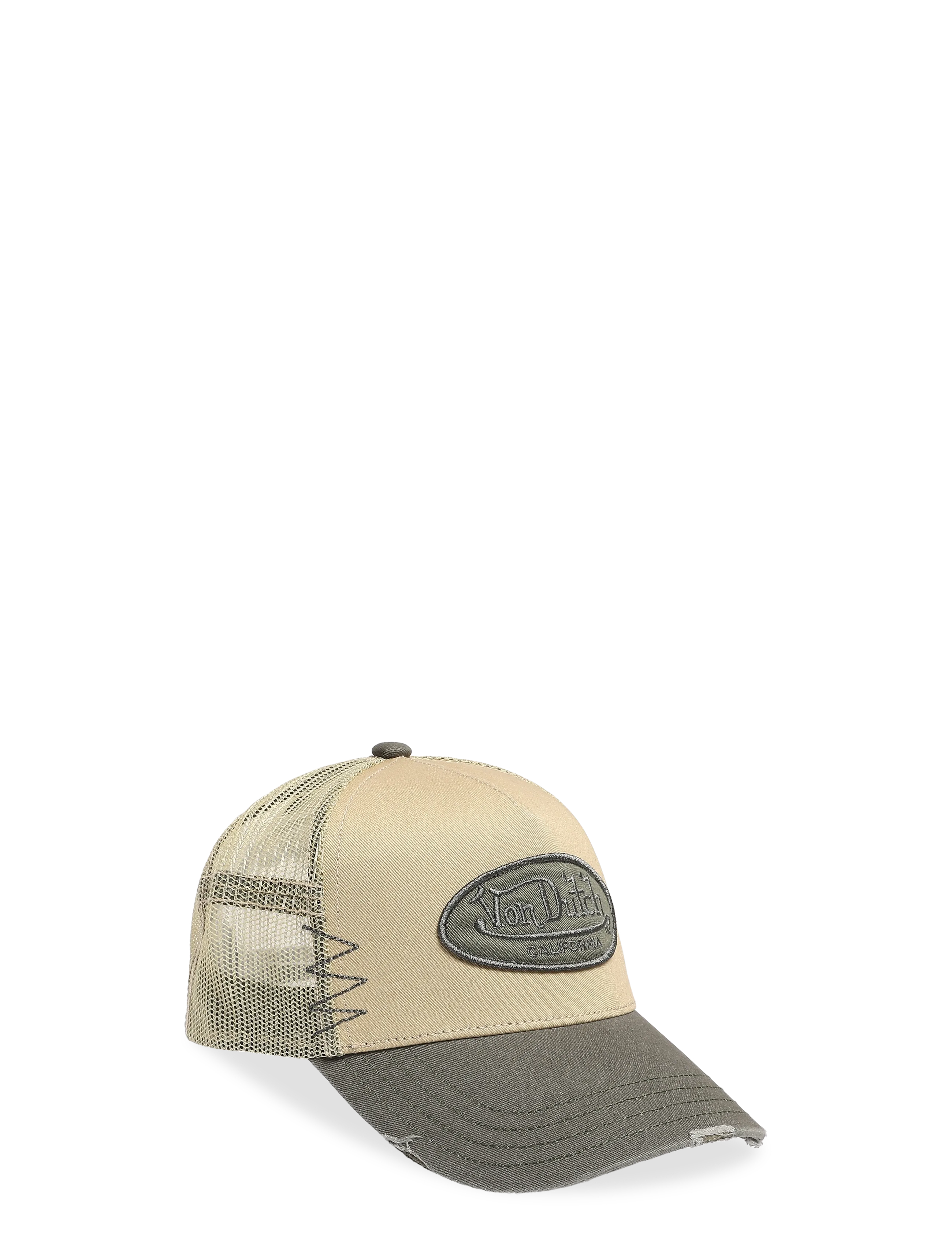 Von Dutch Oval Patch Trucker Beige/Dark Green Von Dutch - Von Dutch - BEIGE - DARK GREEN / beige