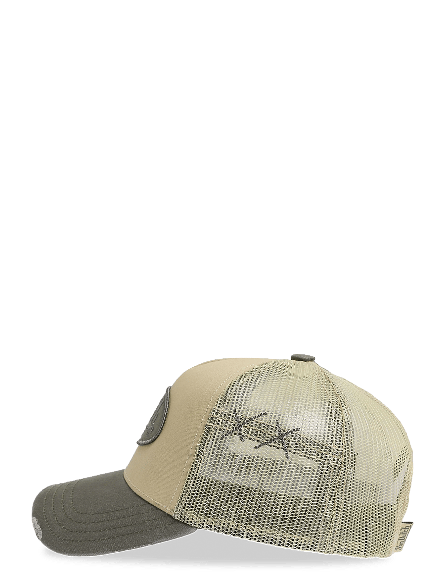 Von Dutch - Oval Patch Trucker Beige/Dark Green Von Dutch - kappen - beige - dark green - 2