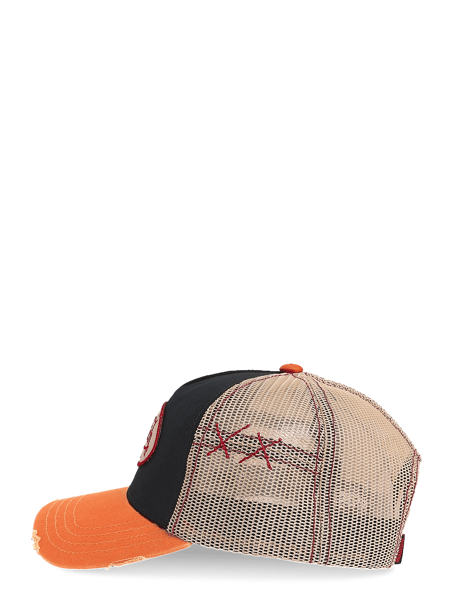 Von Dutch - Oval patch distressed white/black/orange Von Dutch - kappen - white - black - orange - 2