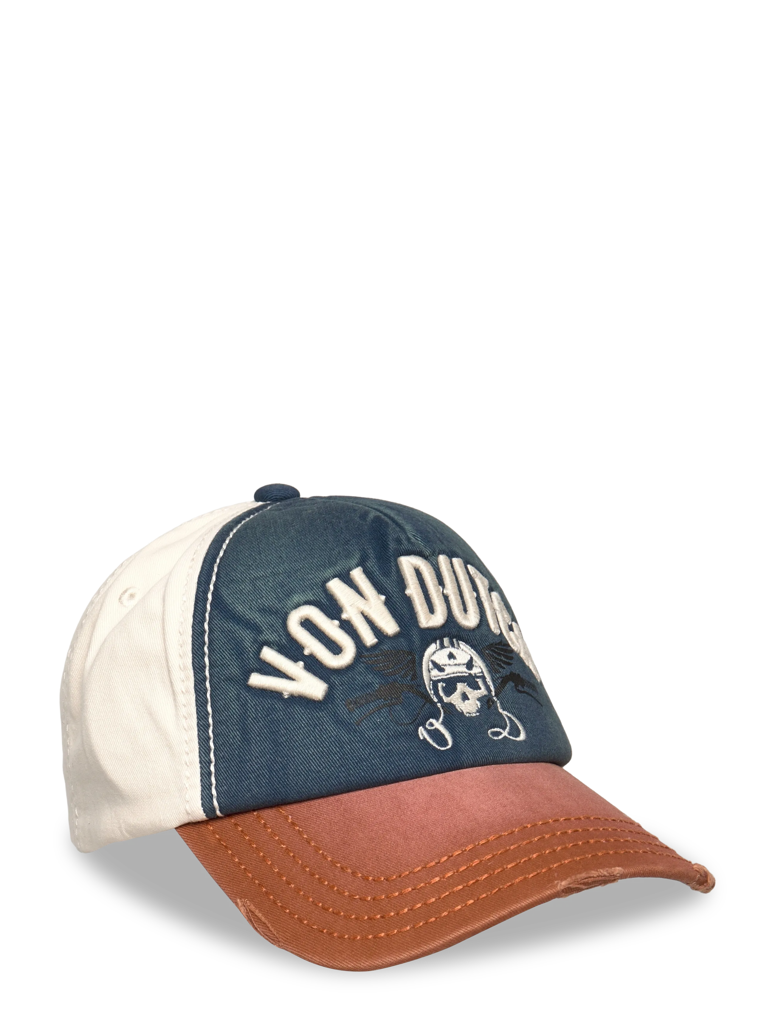 VON DUTCH Embroidery Baseball Basecap Weiß/Blau/Braun Von Dutch Weiß - One Size - Herren