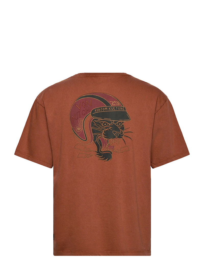 Von Dutch - Von Dutch Helmet Cat - Tshirt - kortärmade t-shirts - burgundy - 1