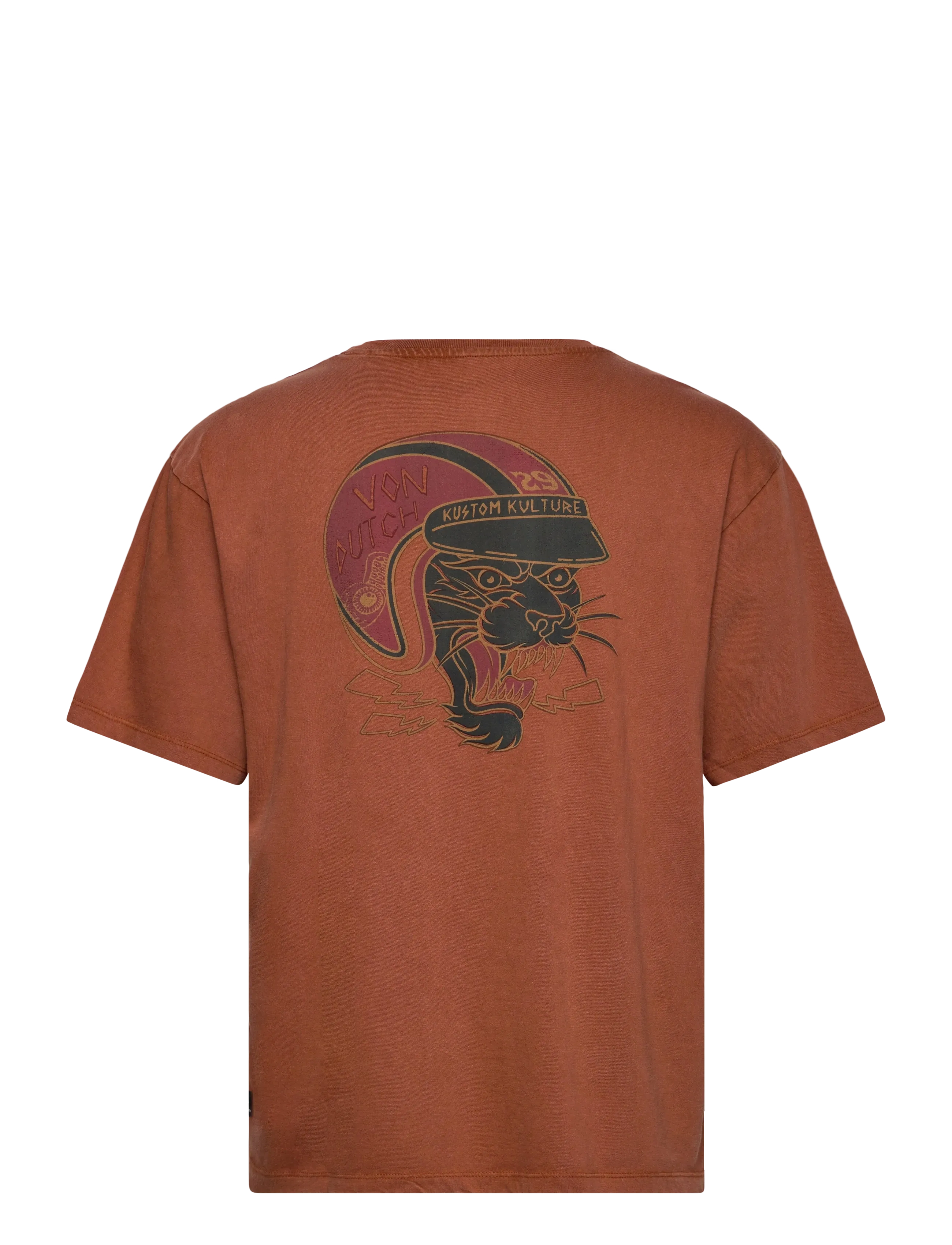Von Dutch - Von Dutch Helmet Cat - Tshirt - kortärmade t-shirts - burgundy - 1