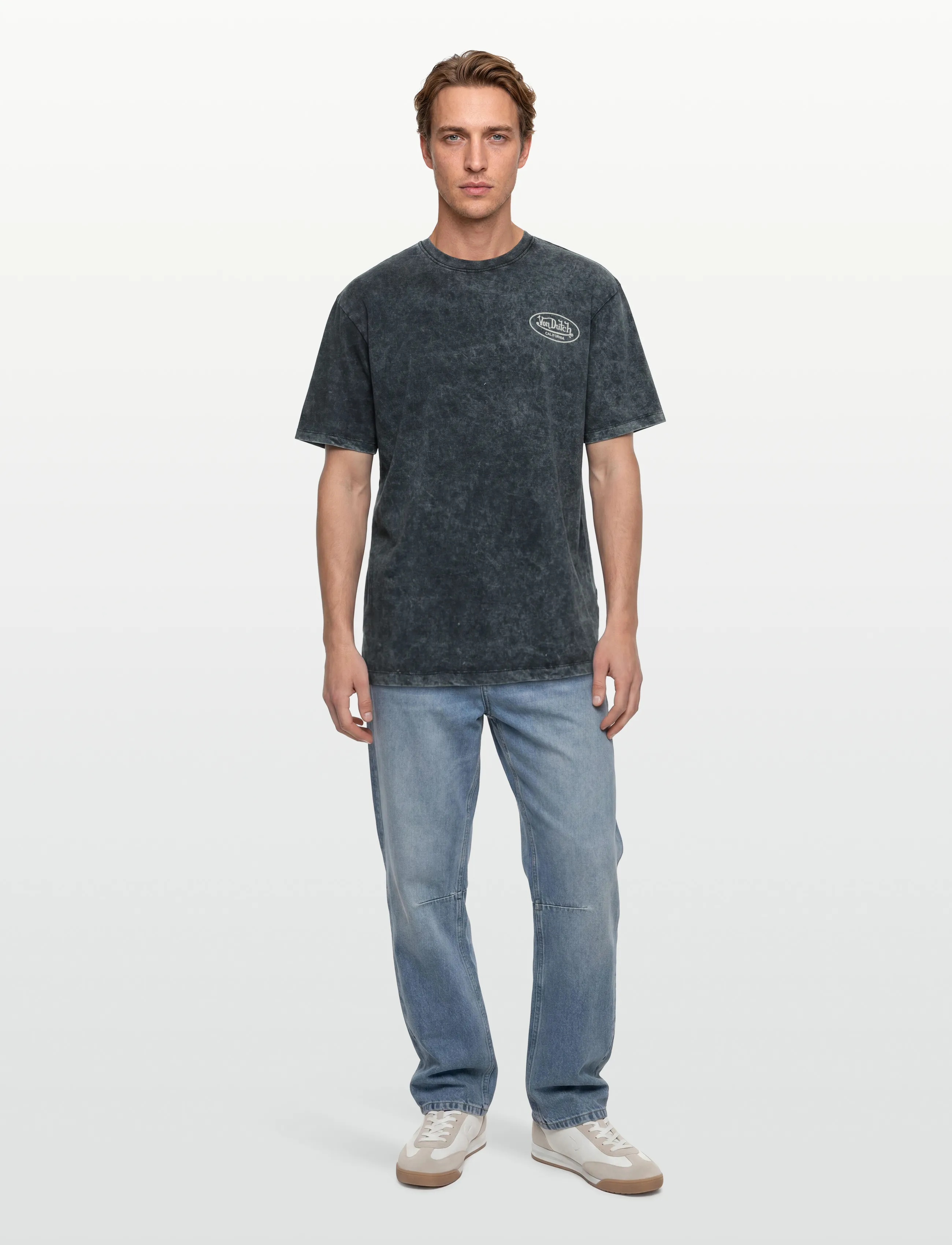Von Dutch Kustom Festival Grey T-Shirt M, XL, T-shirts, Schwarz - Short-sleeved, Männerswear