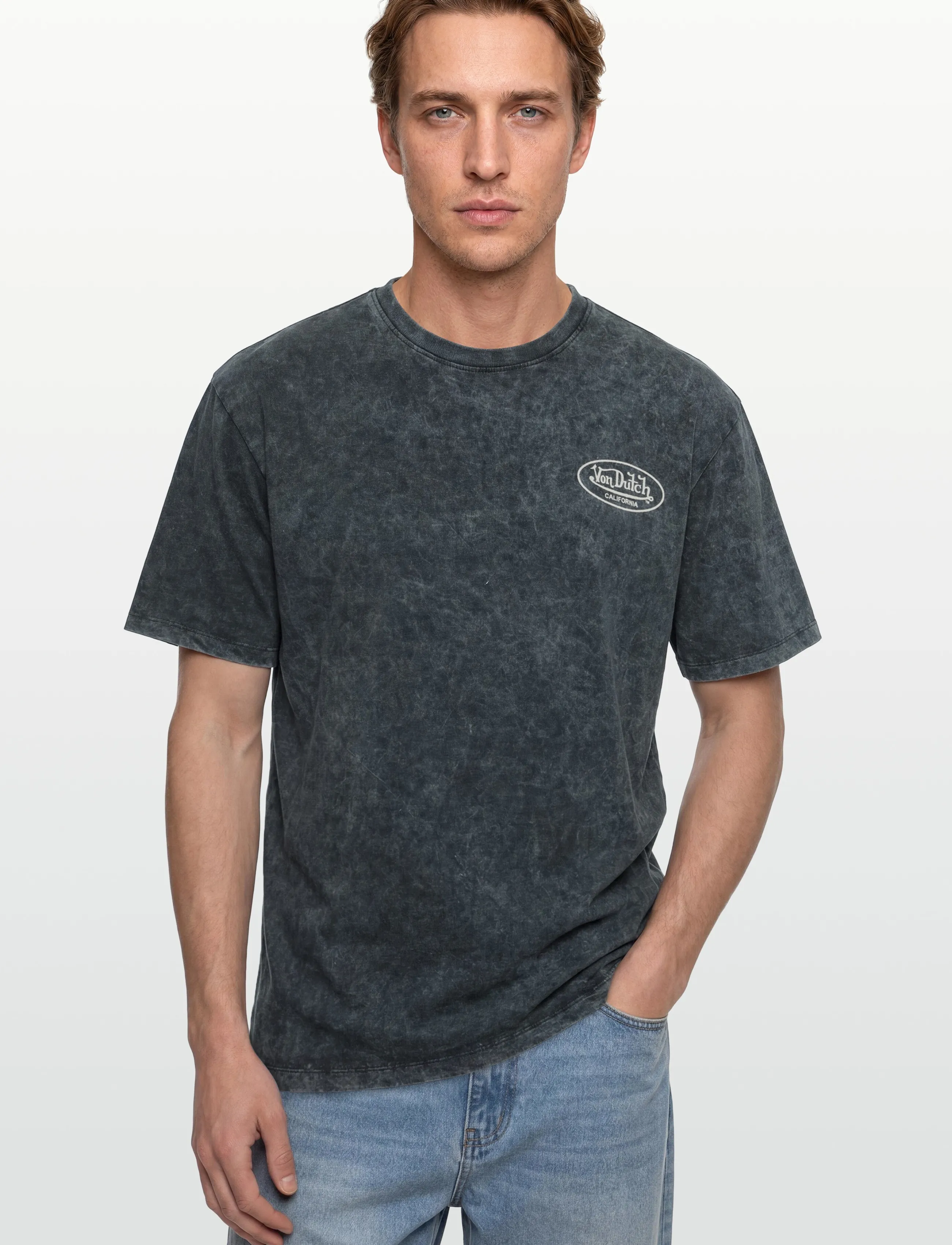 Von Dutch - Kustom Festival Grey T-shirt Von Dutch M - kortærmede t-shirts - grey - 3