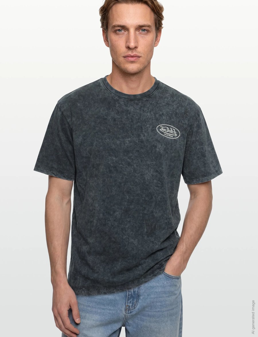 Von Dutch - Kustom Festival Grey T-shirt Von Dutch M - kortærmede t-shirts - grey - 3
