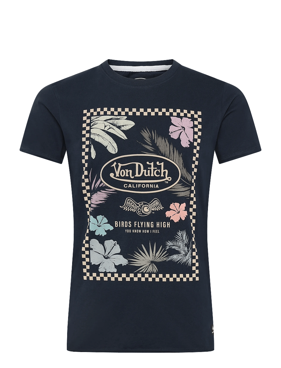 Von Dutch - Birds Flying Black T-shirt Von Dutch 3XL - kortærmede t-shirts - black - 1