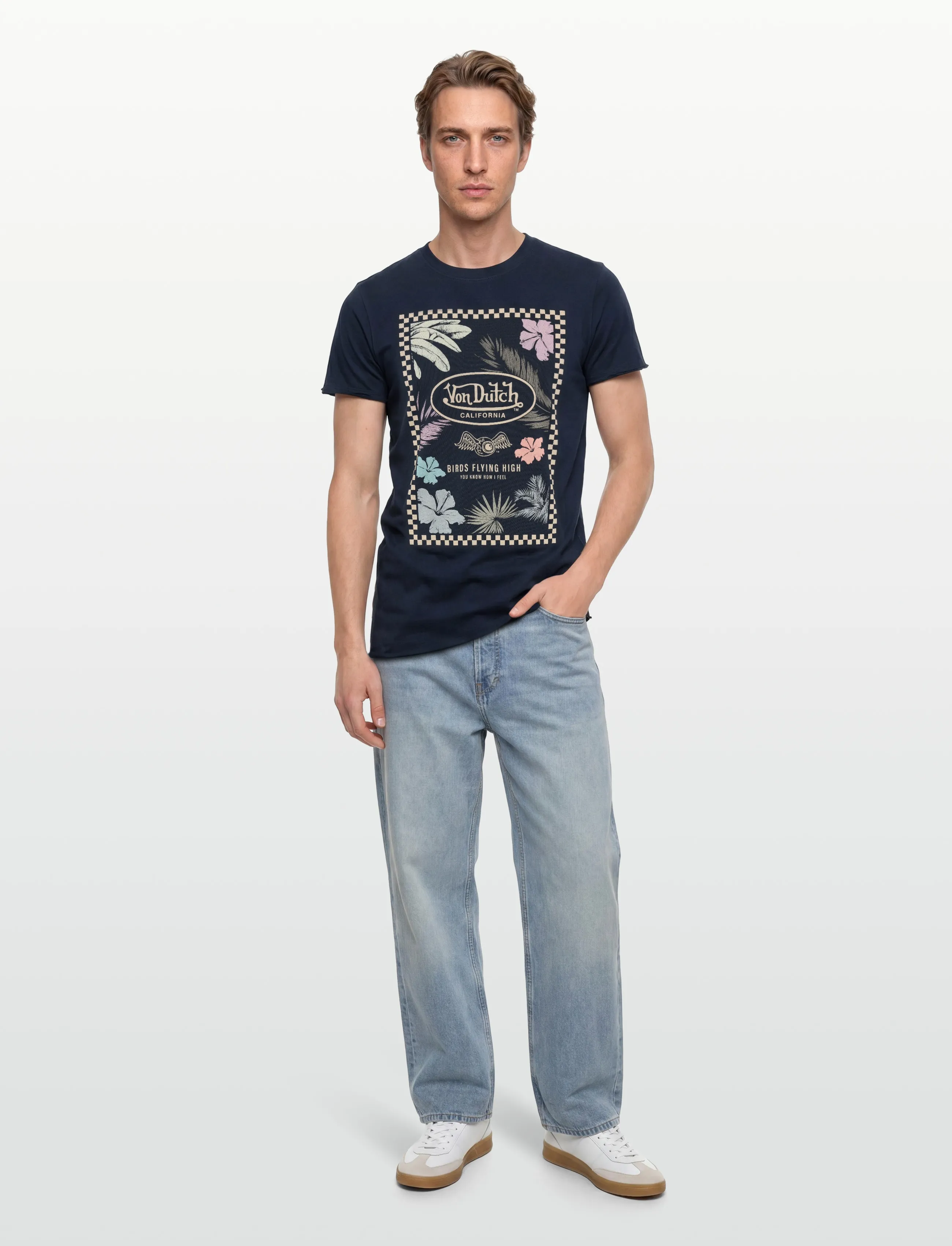 Von Dutch Birds Flying Black T-Shirt 3Xl, XL, T-shirts, Schwarz - Short-sleeved, Männerswear