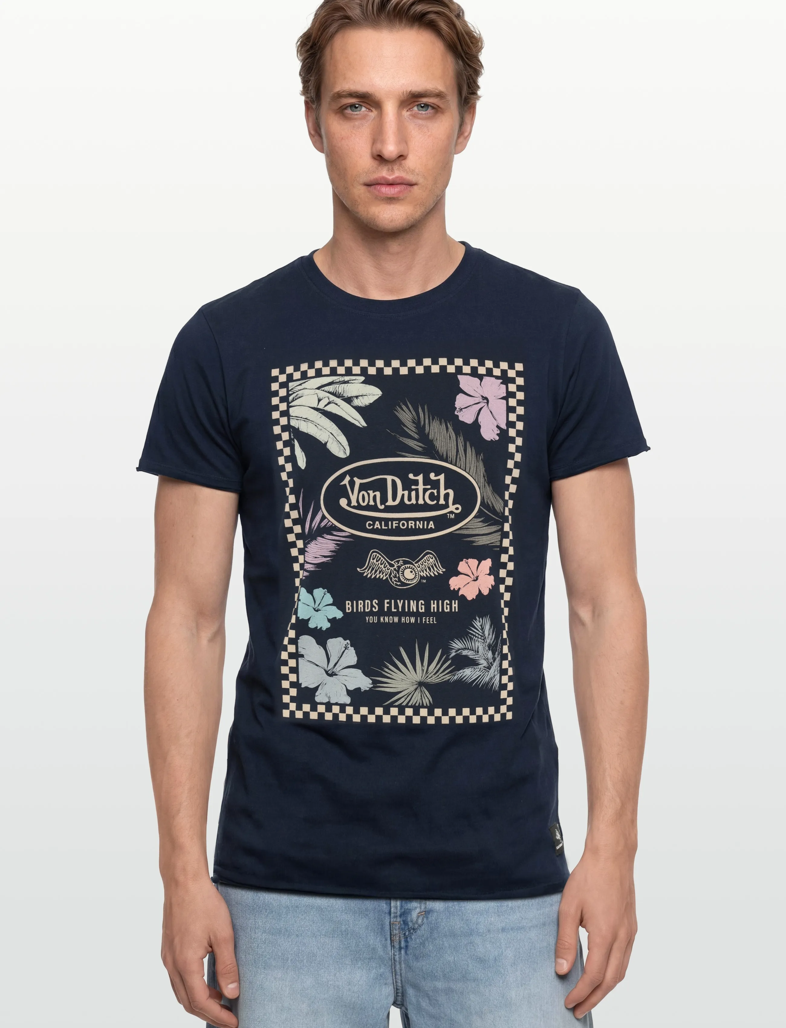 Von Dutch - Birds Flying Black T-shirt Von Dutch 3XL - kortærmede t-shirts - black - 3