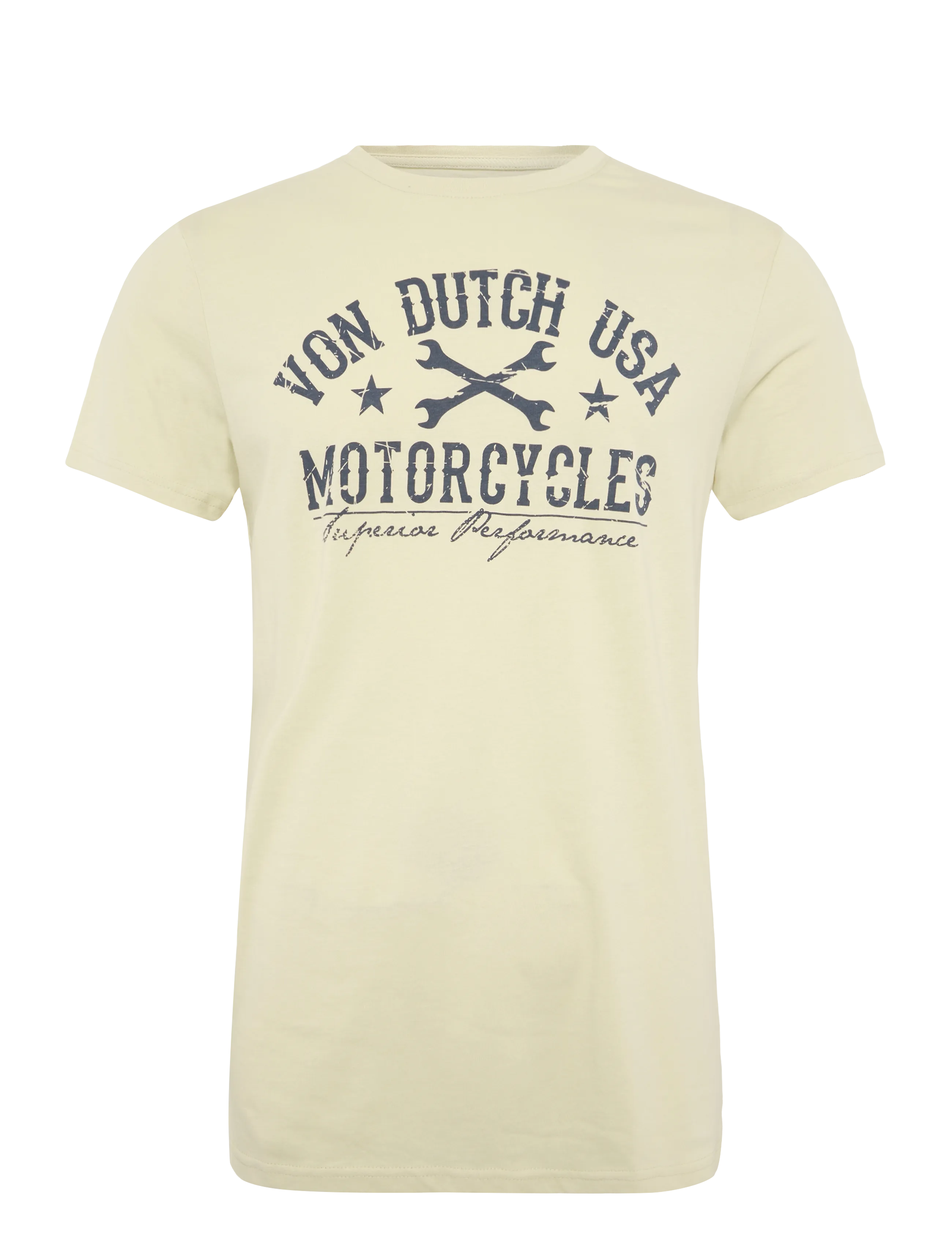 Von Dutch USA MC White T-Shirt Von Dutch 3XL - Von Dutch - WHITE / yellow
