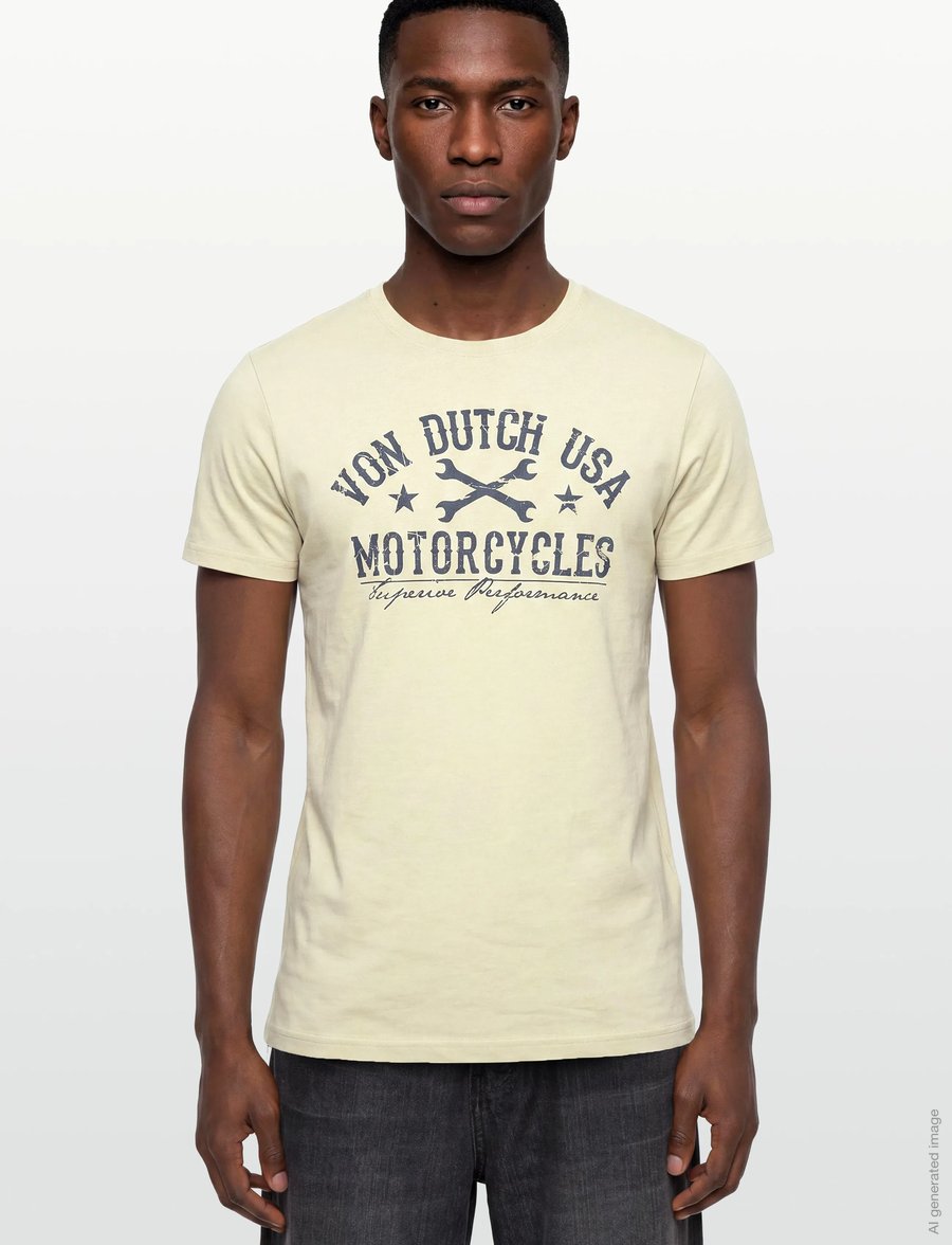 Von Dutch - USA MC White T-Shirt Von Dutch XL - kortærmede t-shirts - white - 3
