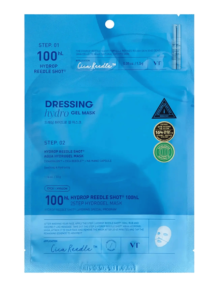VT Cosmetics - Hydrop Reedle Shot 100hL 2Step Hydrogel Mask - tuchmasken - clear - 1