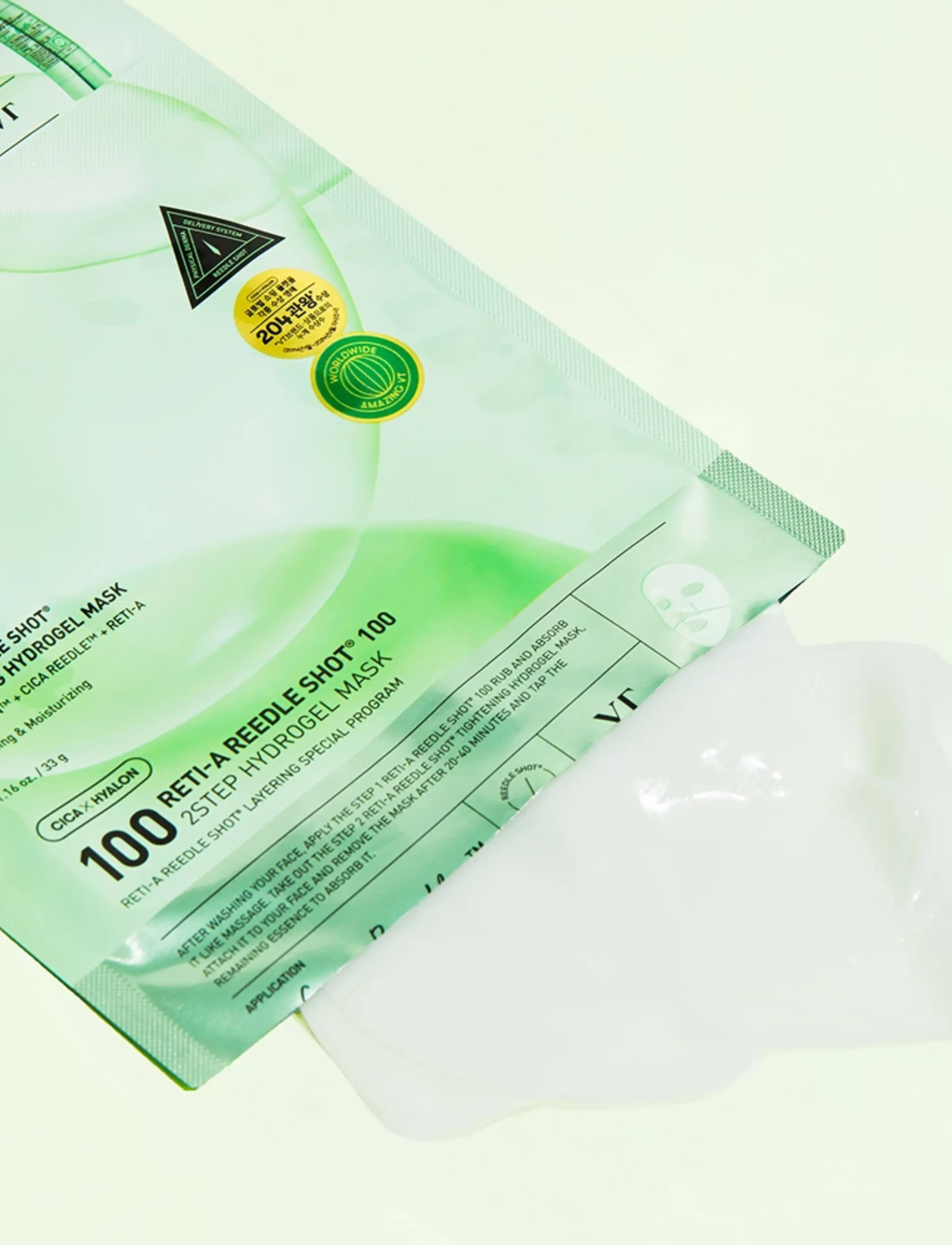 VT Cosmetics Reti-A Reedle Shot 100 2Step Hydrogel Mask, 1 EA, Masks, Nackt - Sheetmask, Beauty