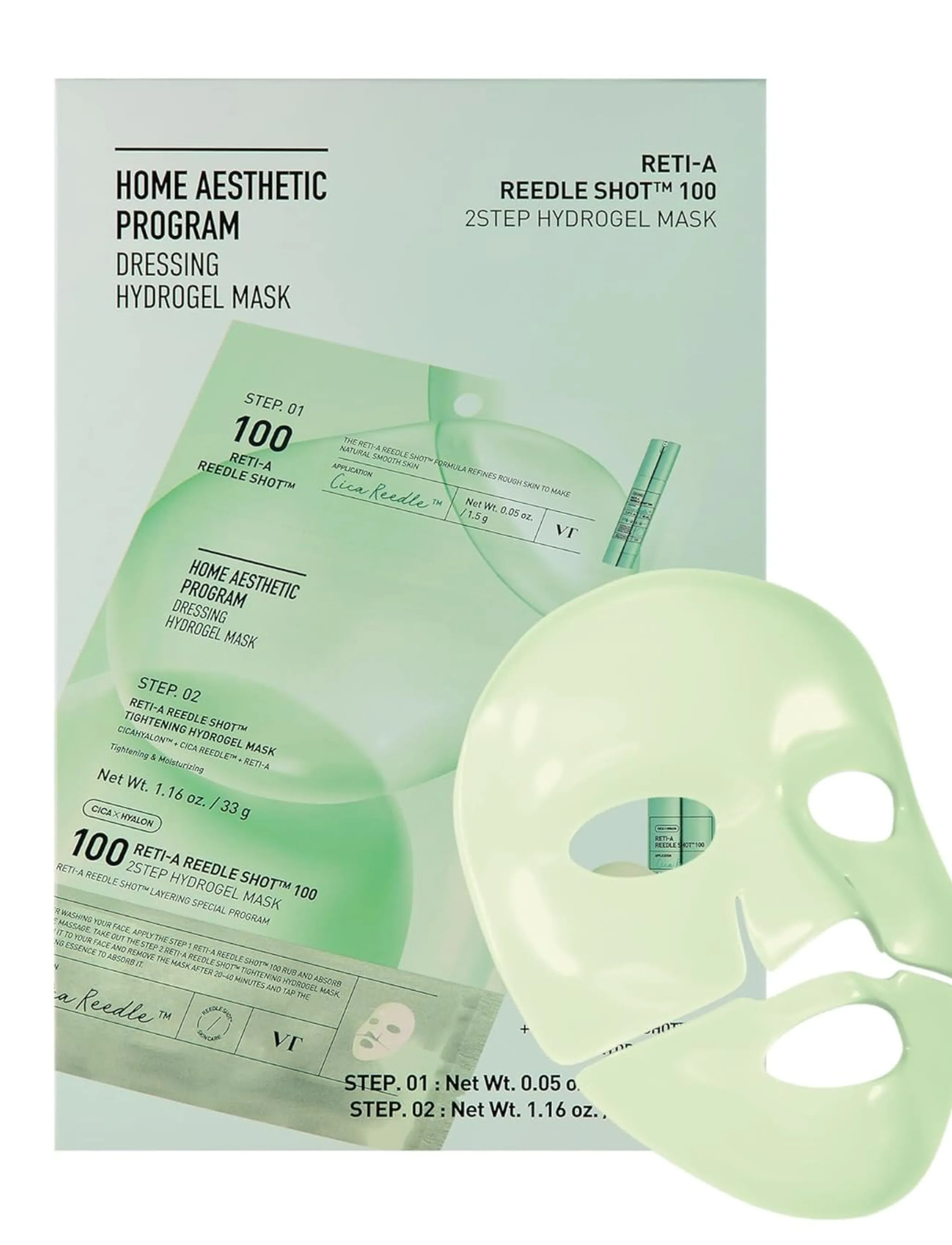 VT Cosmetics - Reti-A Reedle Shot 100 2Step Hydrogel Mask - clear - 2