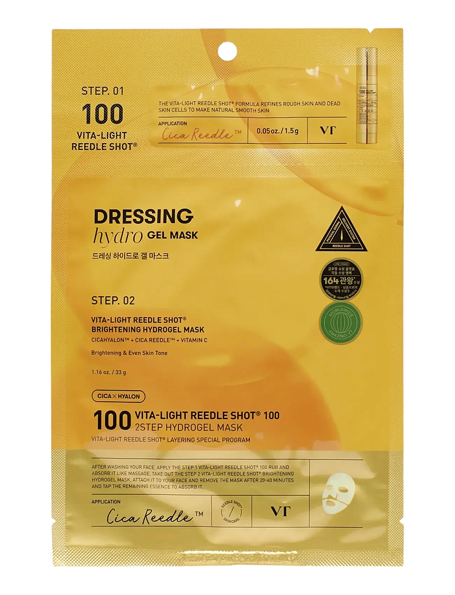 VT Cosmetics - Vita-Light Reedle Shot 100 2-Step Hydrogel Mask - tuchmasken - clear - 1