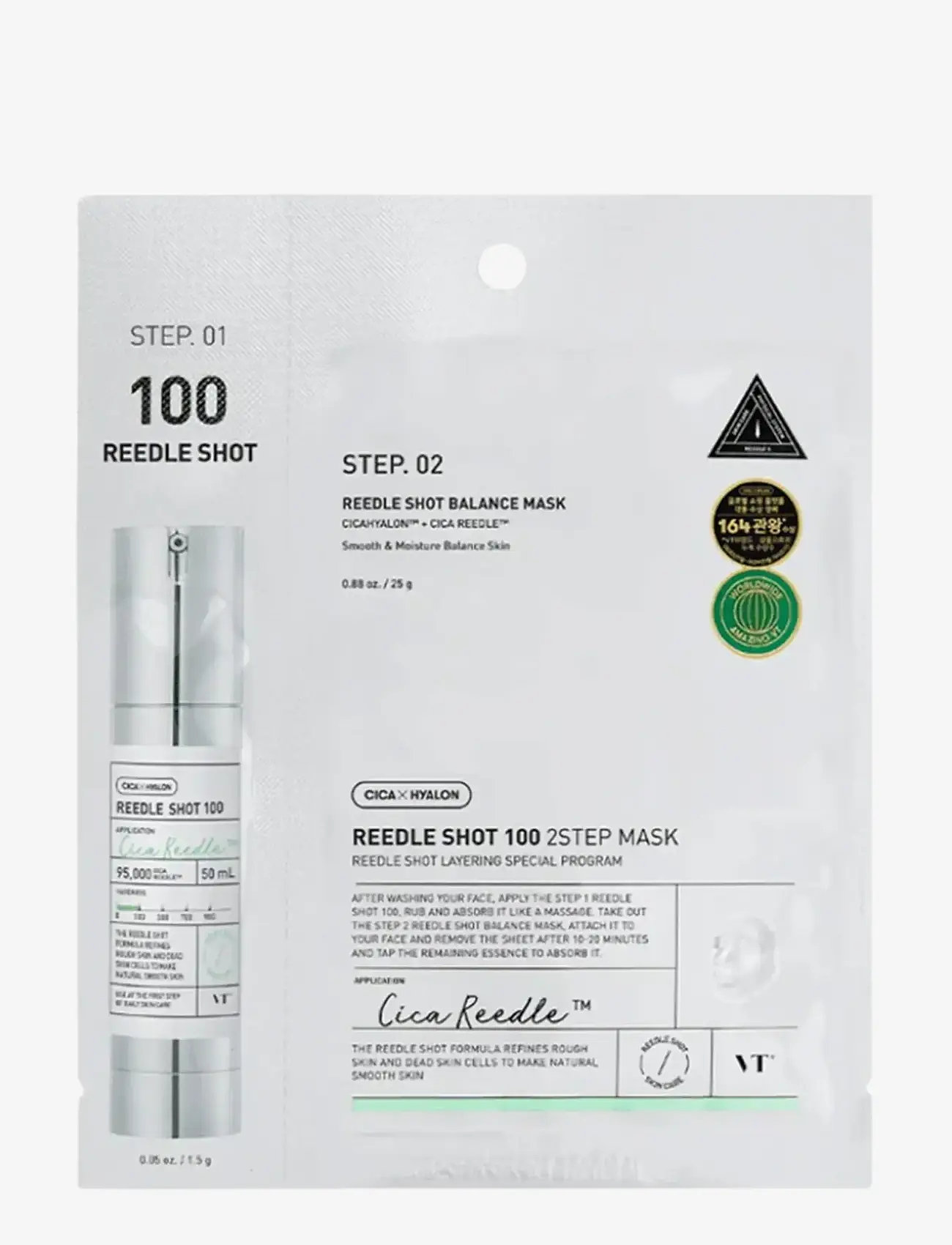 VT Cosmetics - Mild Reedle Shot 100 2-Step Mask - gesichtsmasken - clear - 1