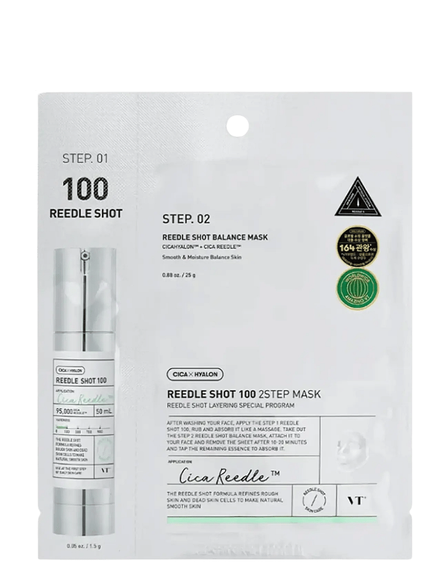 VT Cosmetics - Mild Reedle Shot 100 2-Step Mask - sheet masks - clear - 1