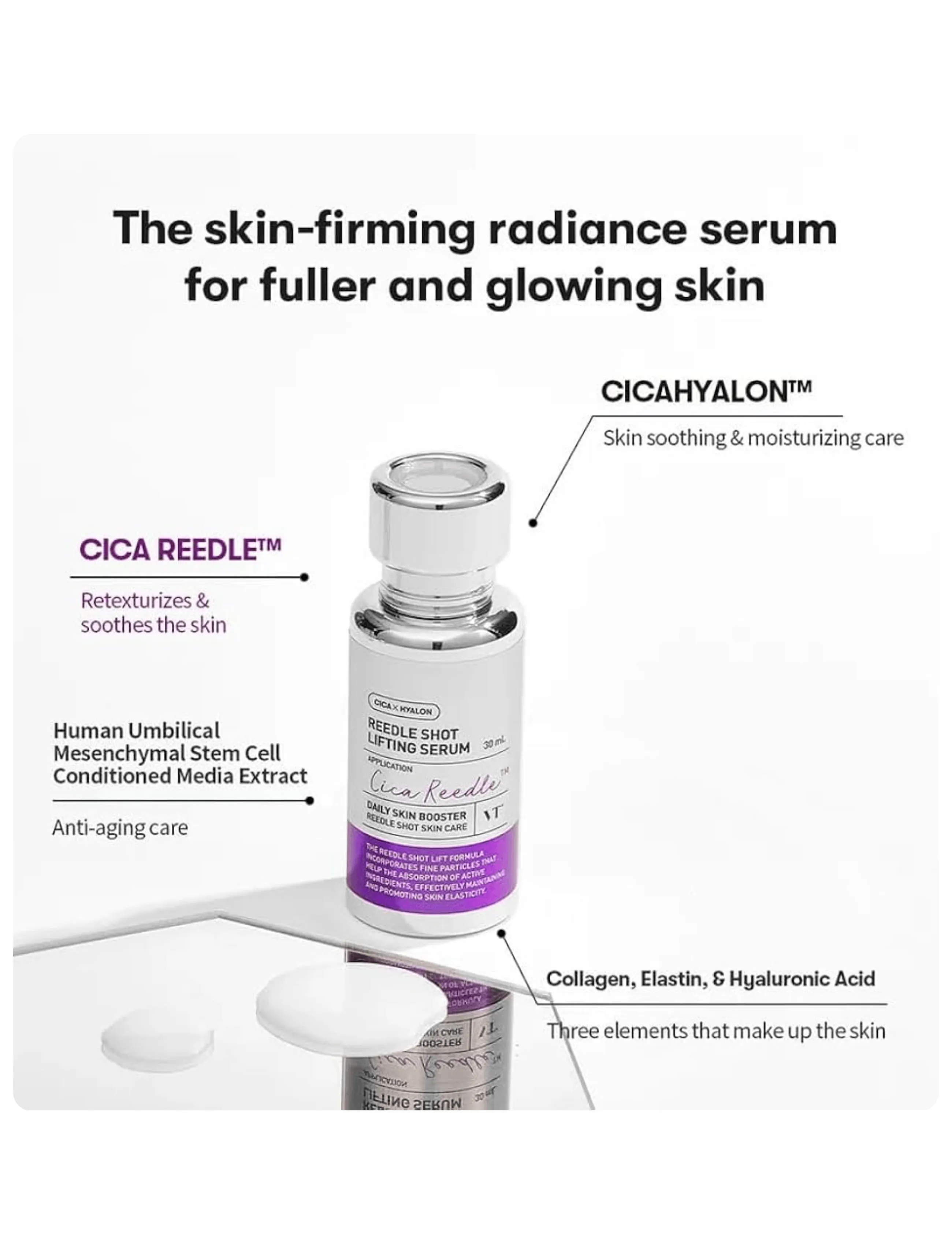 VT Cosmetics - Reedle Shot Lifting Serum - serum - clear - 4