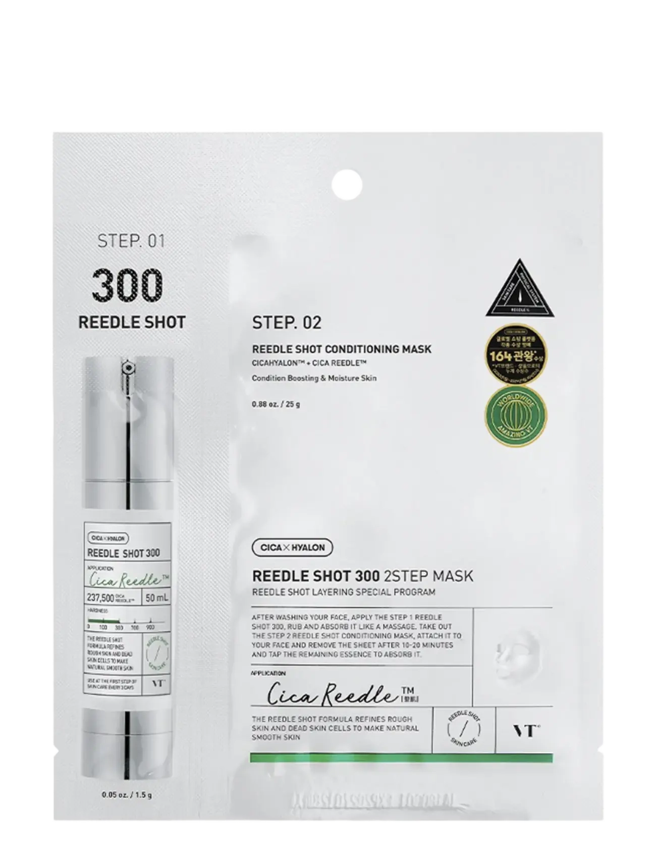 VT Cosmetics Mild Reedle Shot 300 2-Step Mask - Deals - CLEAR / undefined