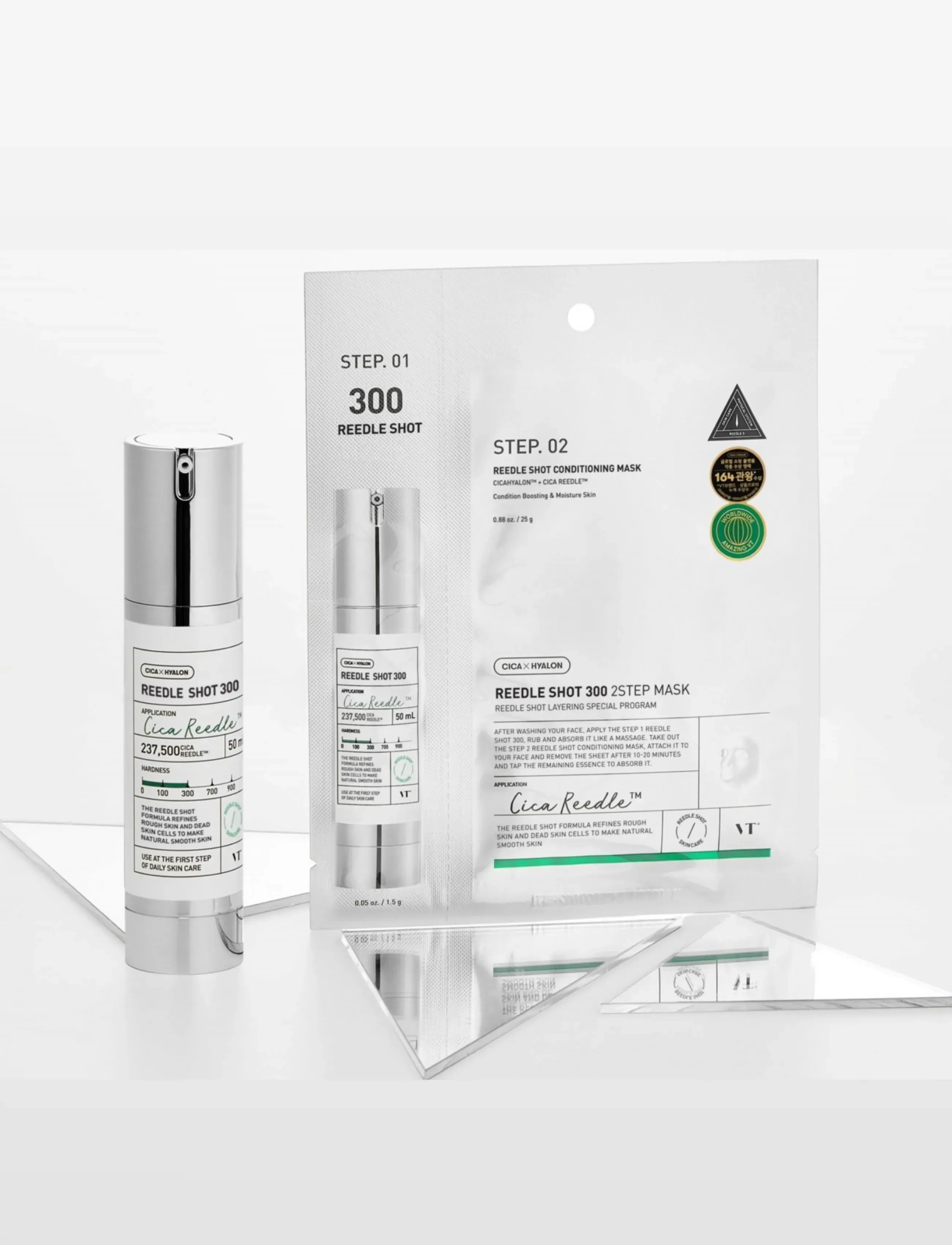 VT Cosmetics Mild Reedle Shot 300 2-Step Mask, 1 PC, Face Masks, Nackt - Moisturizing Beauty