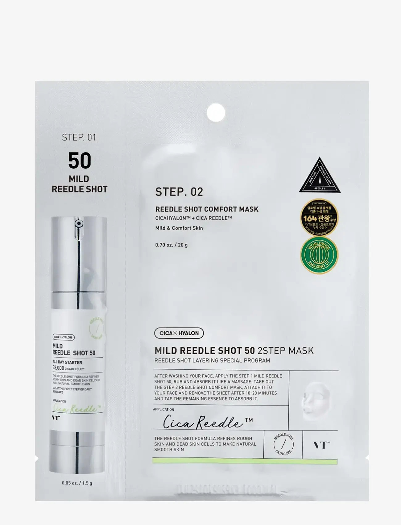 VT Cosmetics - Mild Reedle Shot 50 2-Step Mask - clear - 1