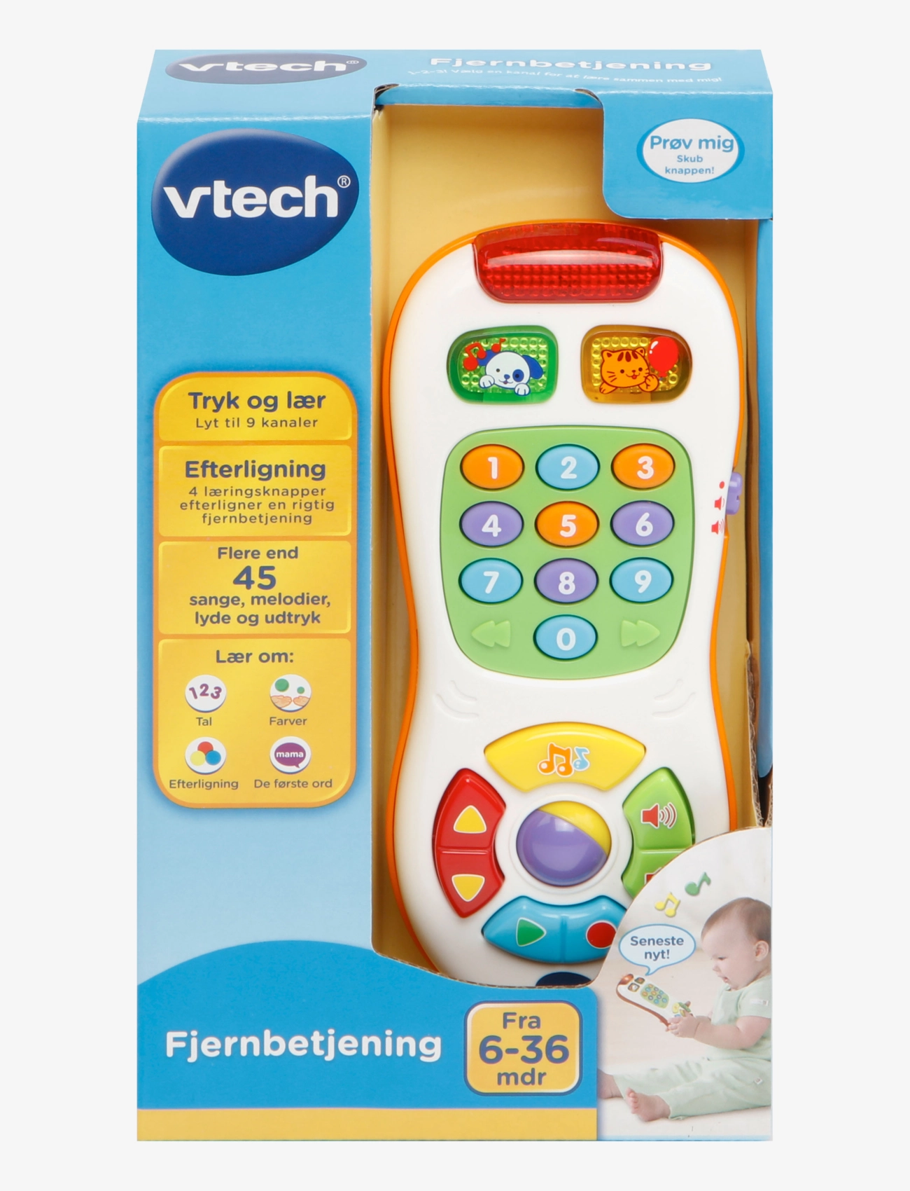 Vtech Baby Fjernbetjening Dk, Børn, Activity Legetøj, Multi/mønstret, Str: DANISH