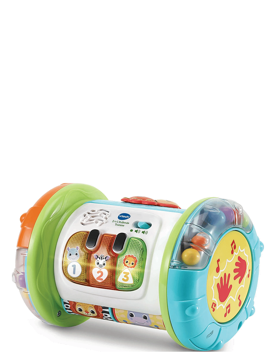 Vtech - Vtech 2- In 1 Rolling Explorer Drum DK - interaktivt legetøj - multi - 0
