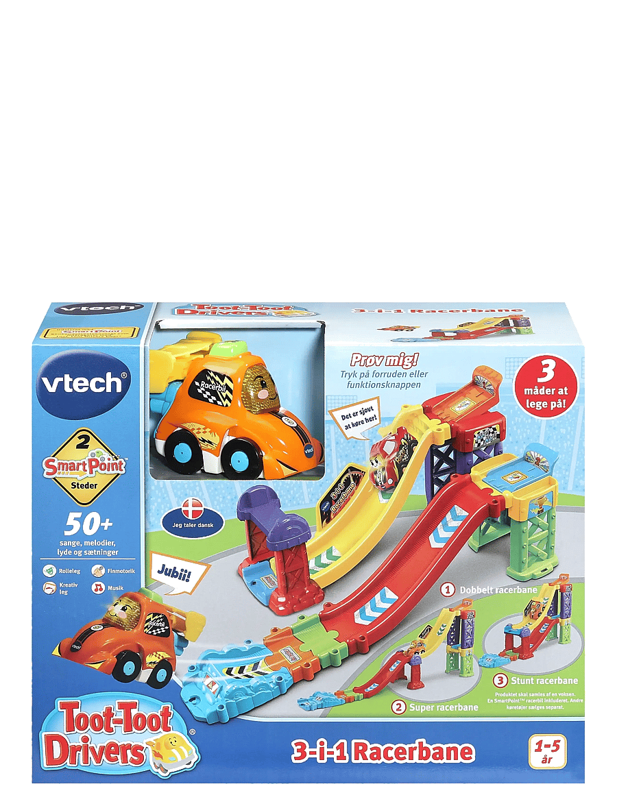 Vtech - Vtech Toot Toot 3-In-1 Raceway DK - bilbanor - multi - 0