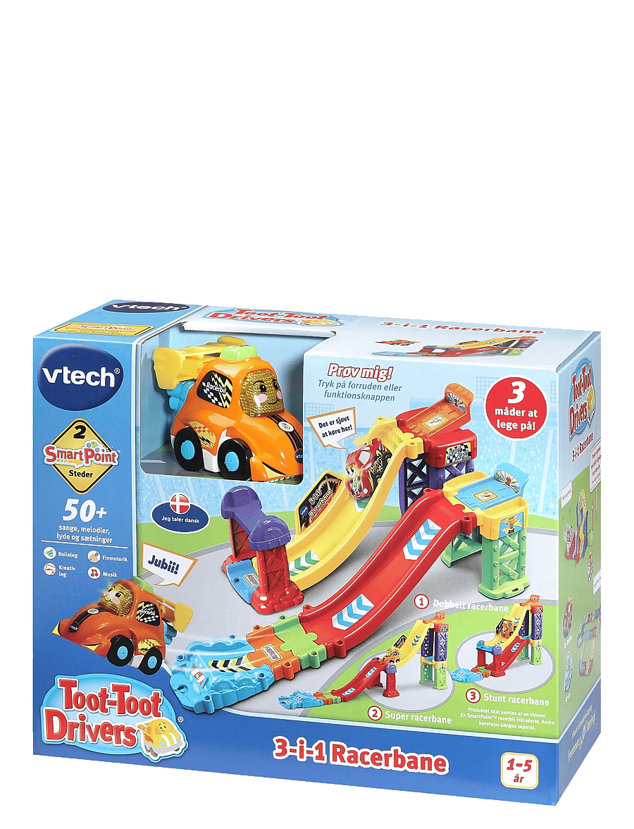 Vtech - Vtech Toot Toot 3-In-1 Raceway DK - bilbanor - multi - 2