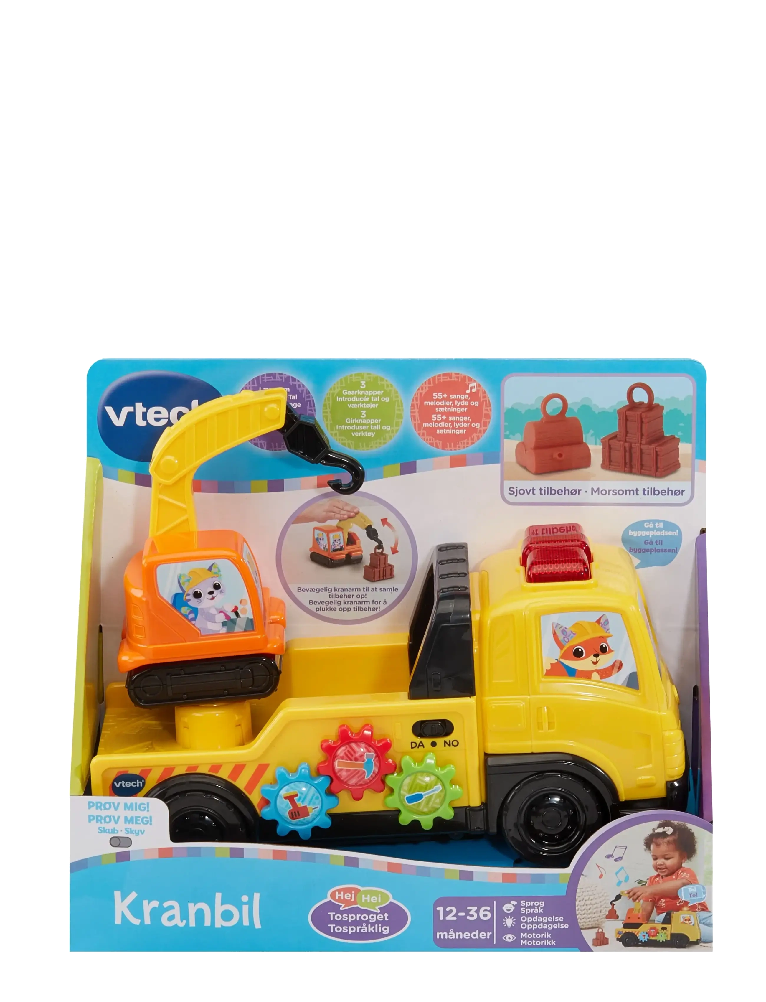 Vtech Building Buddies Truck Dk/No, Børn, Interactive Legetøj, Gul, Str: ONE SIZE